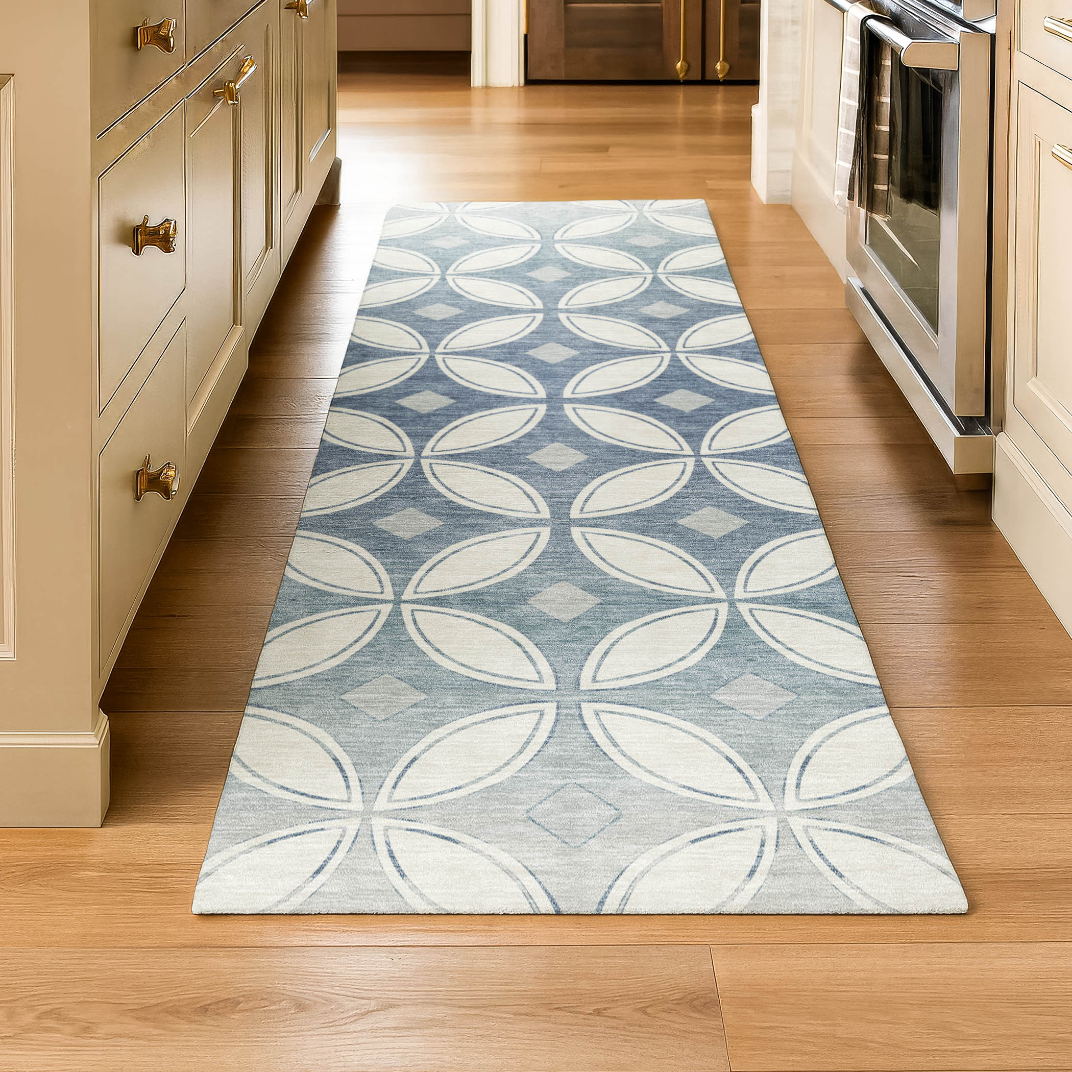 Chiang Mai Machine Washable Transitional Ivory Rug 2'3" x 7'6" #shape_Runner