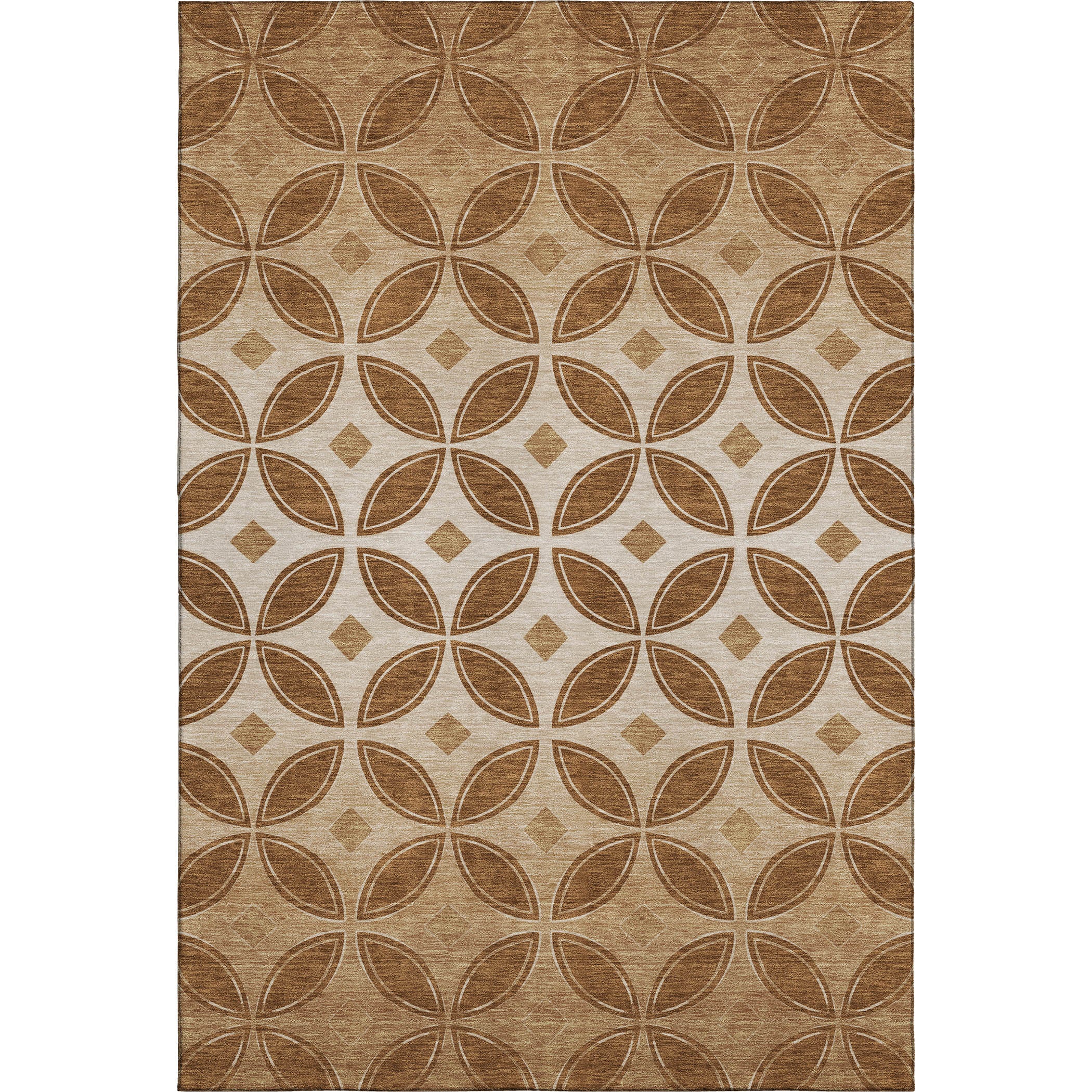 Chiang Mai Machine Washable Transitional Paprika Orange Rug 3' x 5' #shape_Rectangle