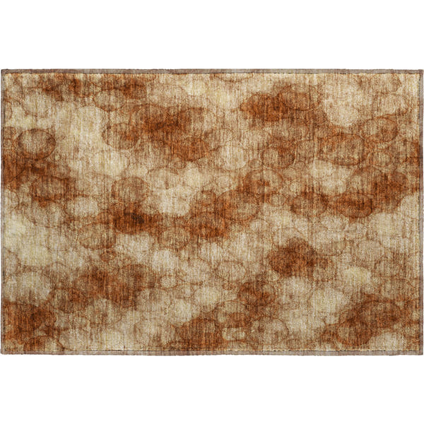 Tallinn Machine Washable Transitional Paprika Orange Rug 1'8" x 2'6"