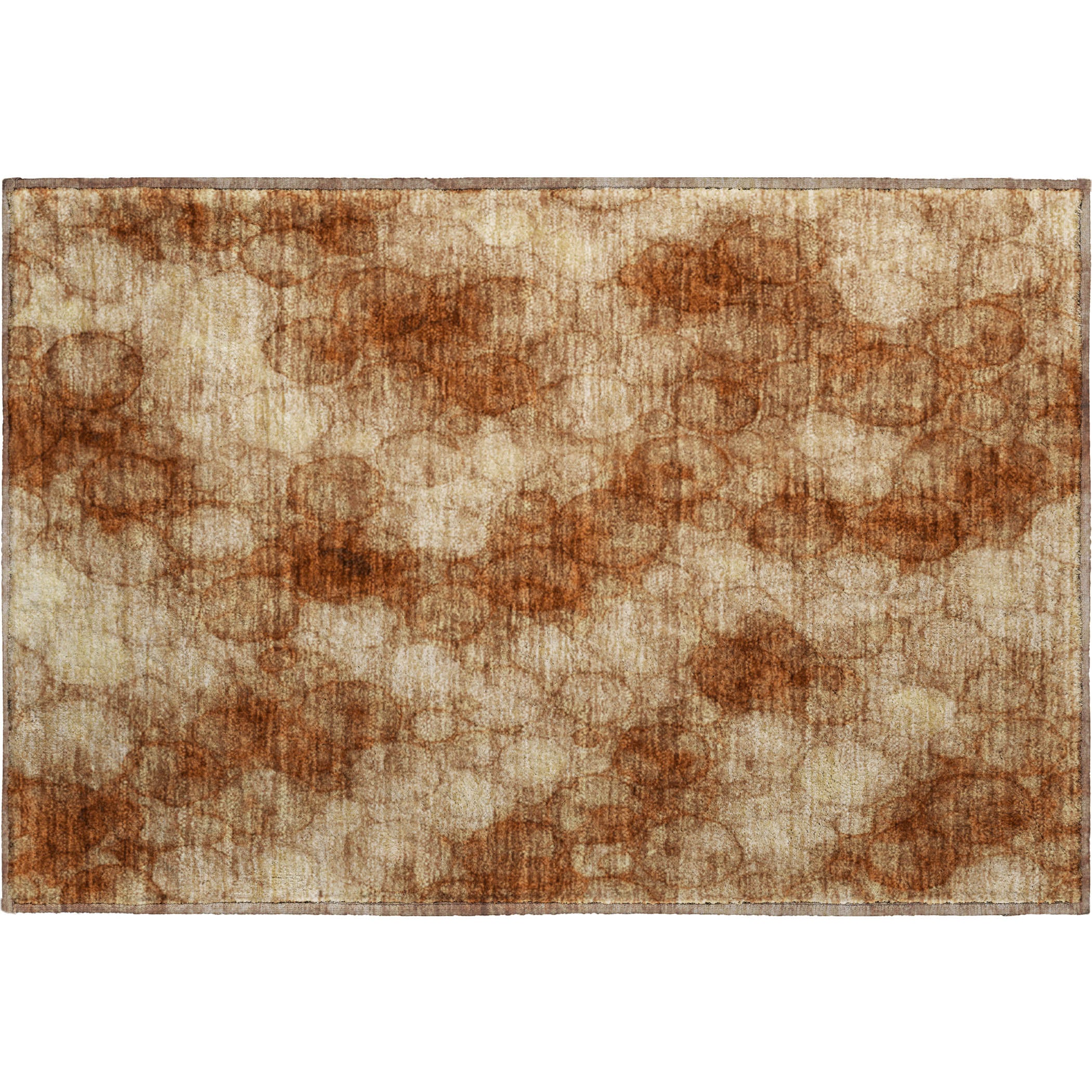 Tallinn Machine Washable Transitional Paprika Orange Rug 1'8" x 2'6" #shape_Rectangle