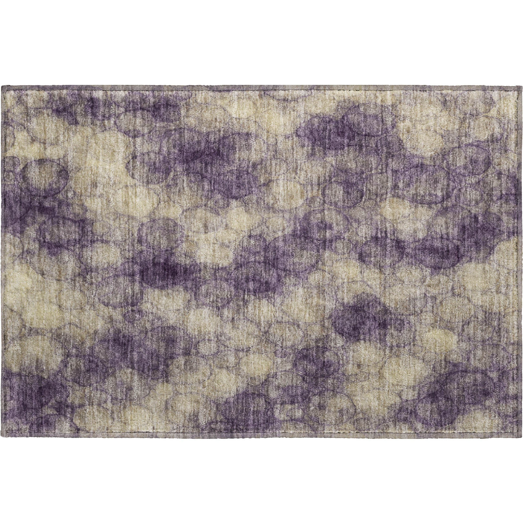 Tallinn Machine Washable Transitional Plum Purple Rug 1'8" x 2'6" #shape_Rectangle
