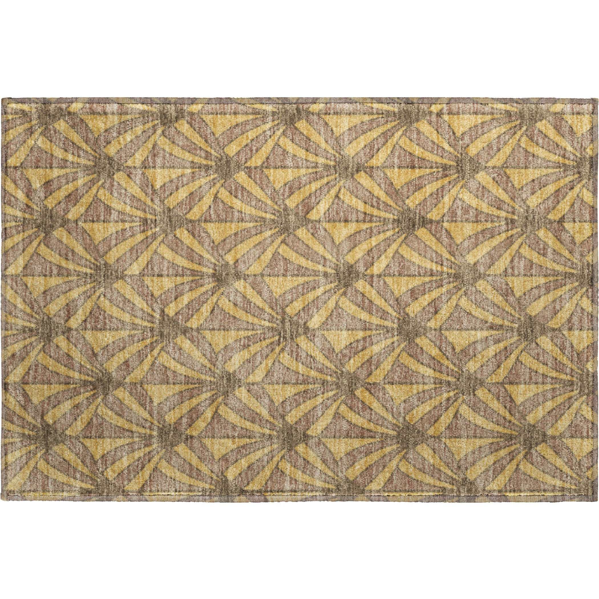 Zanzibar Machine Washable Transitional Gold Rug 1'8" x 2'6" #shape_Rectangle