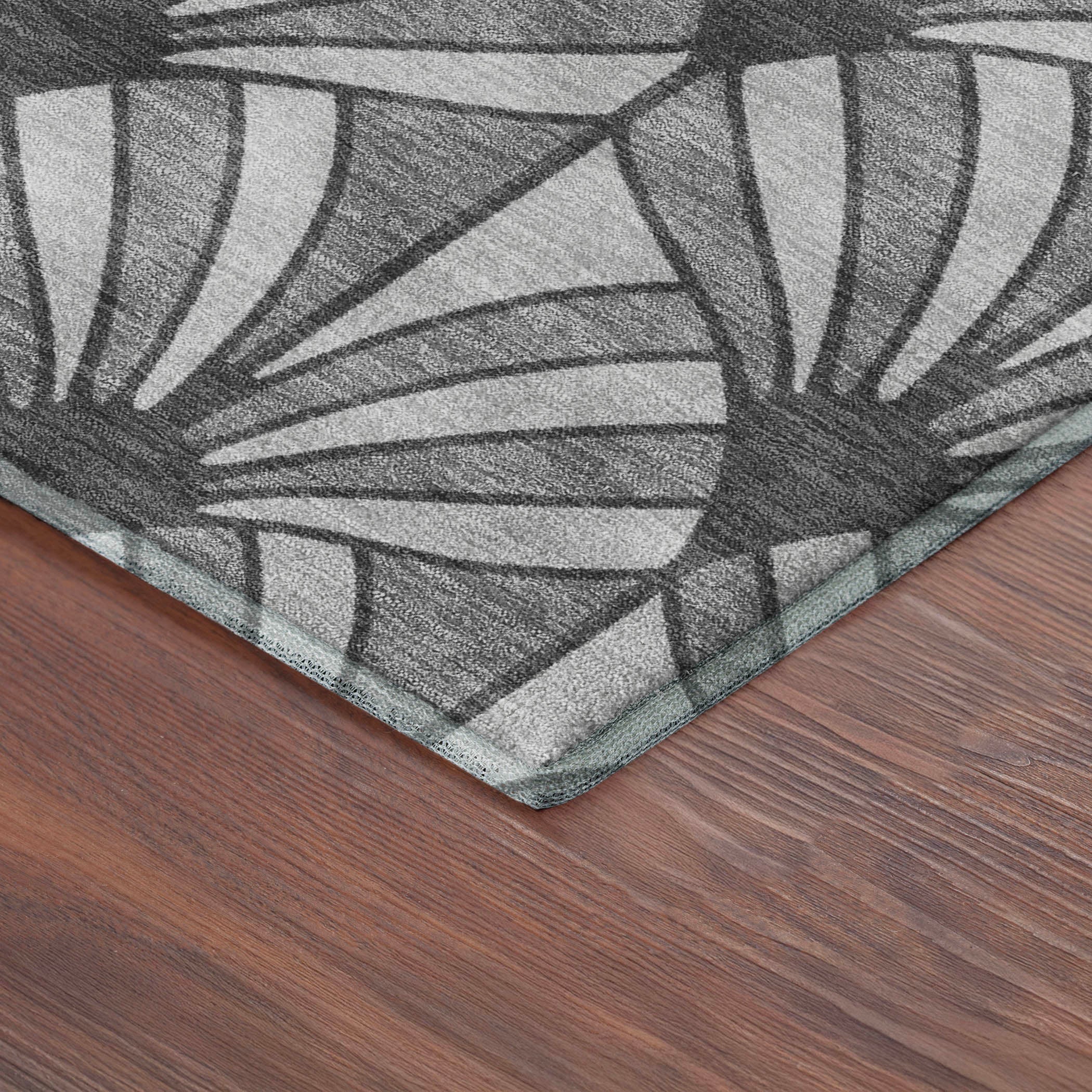 Zanzibar Machine Washable Transitional Gray Rug 1'8" x 2'6" #shape_Rectangle