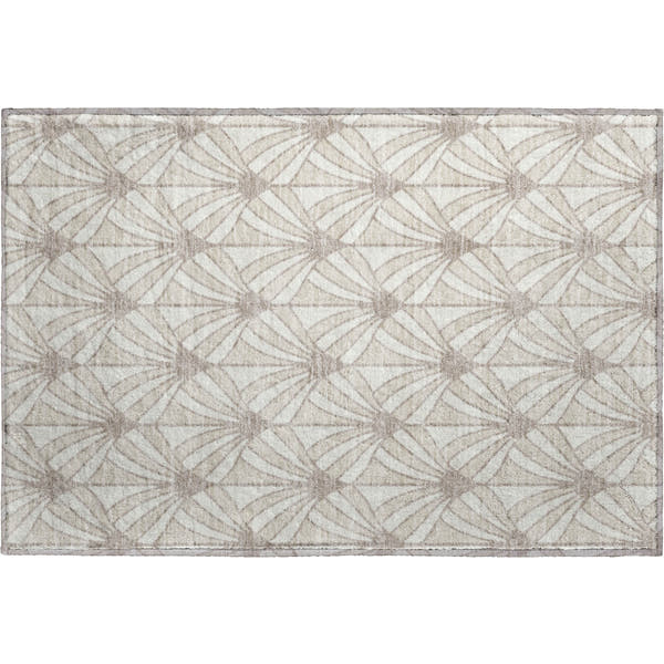 Zanzibar Machine Washable Transitional Ivory Rug 1'8" x 2'6"