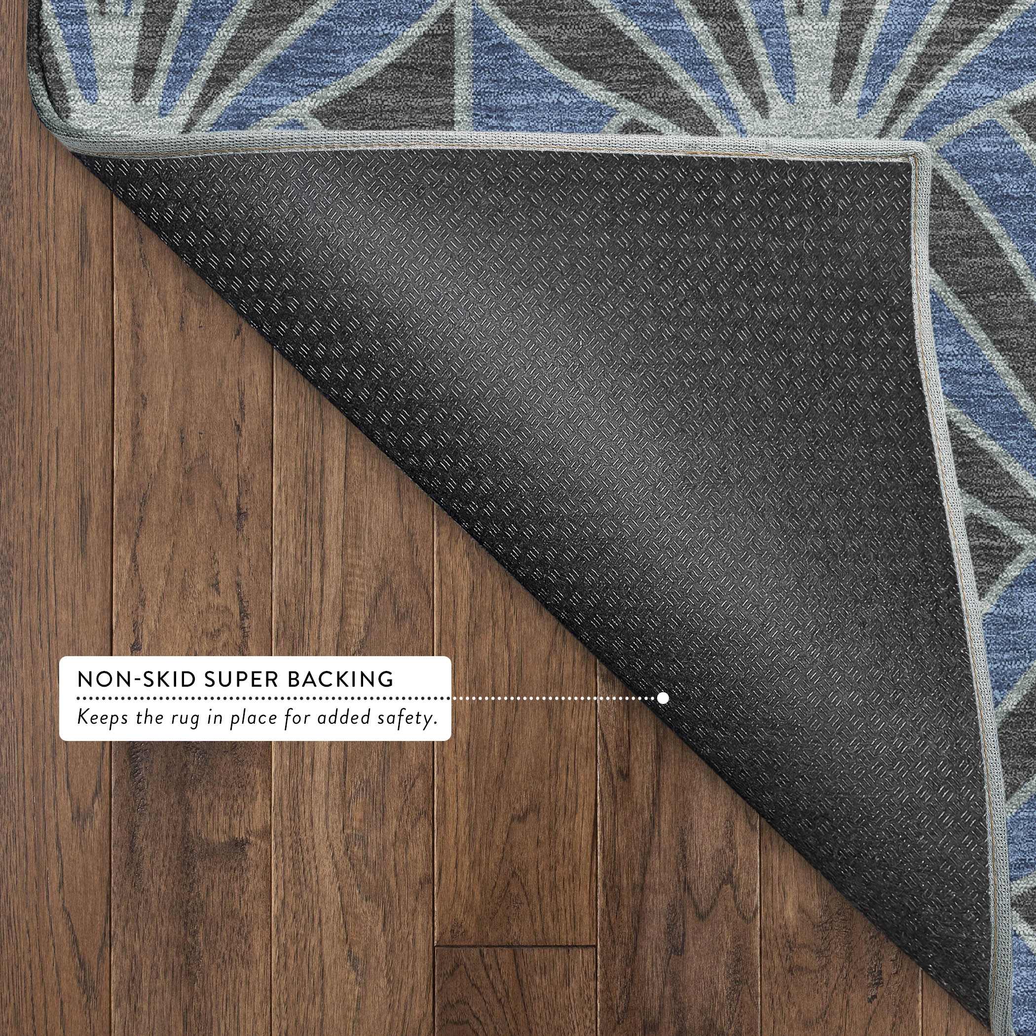 Zanzibar Machine Washable Transitional Navy Blue Rug 1'8" x 2'6" #shape_Rectangle