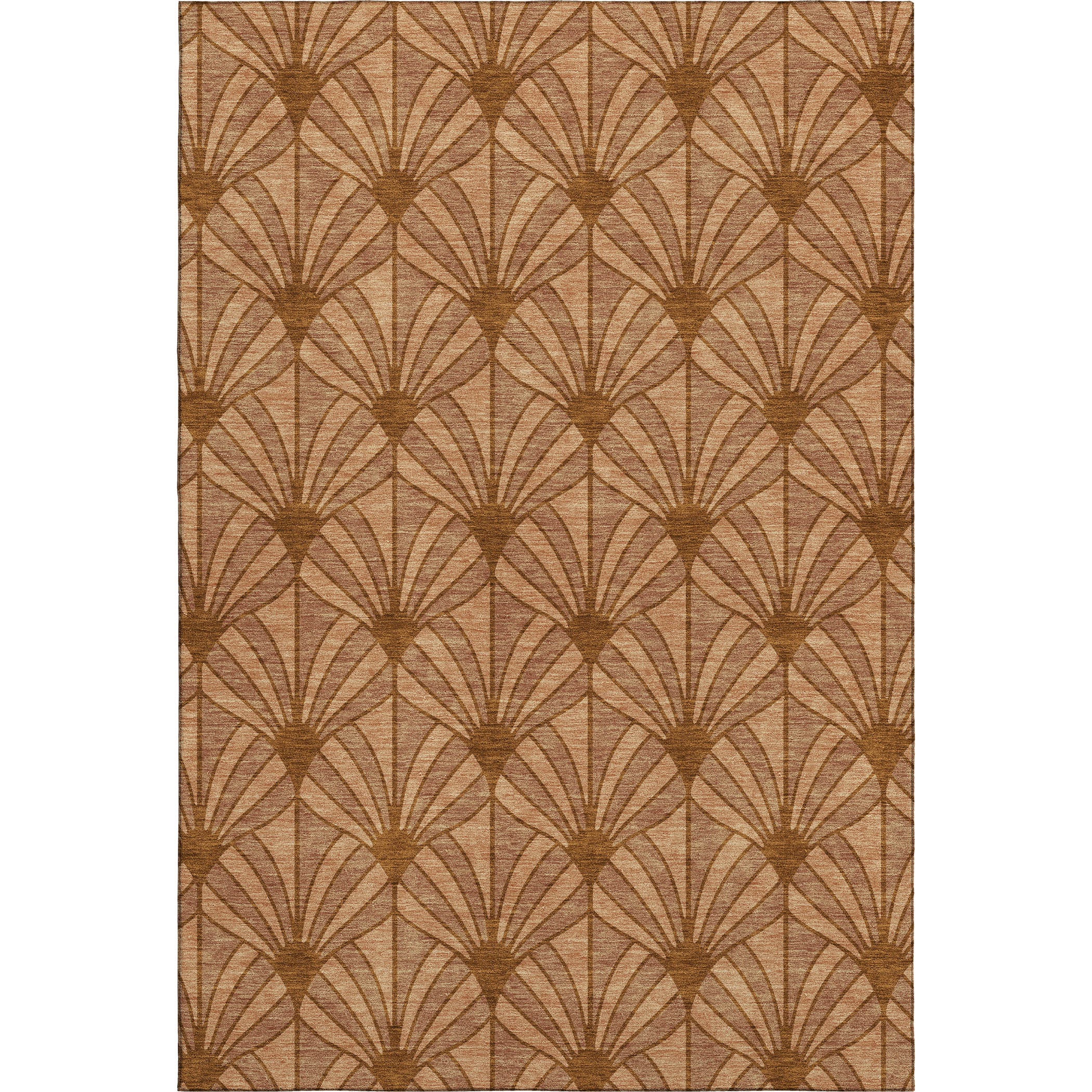 Zanzibar Machine Washable Transitional Paprika Orange Rug 3' x 5' #shape_Rectangle