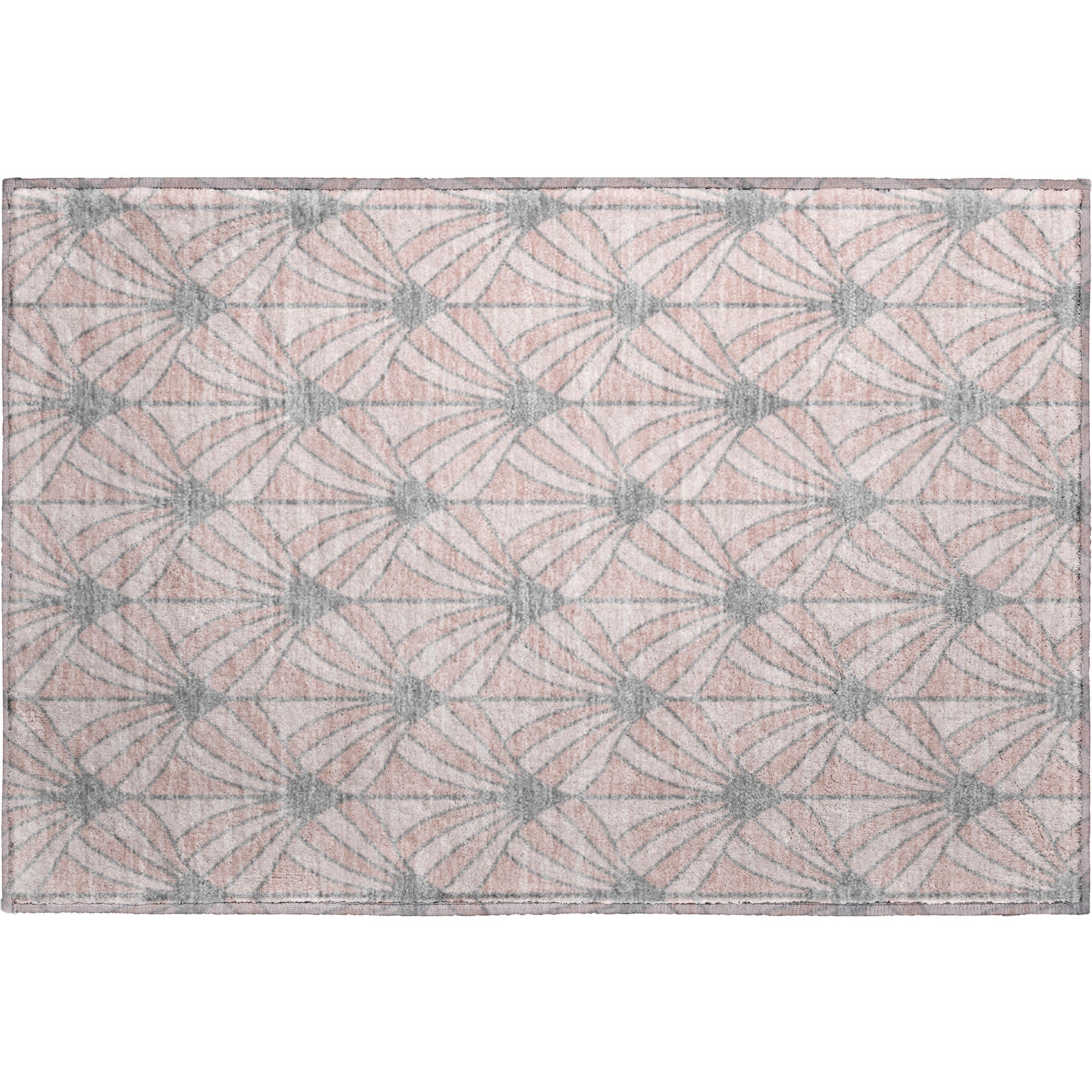 Zanzibar Machine Washable Transitional Pink Rug 1'8" x 2'6" #shape_Rectangle