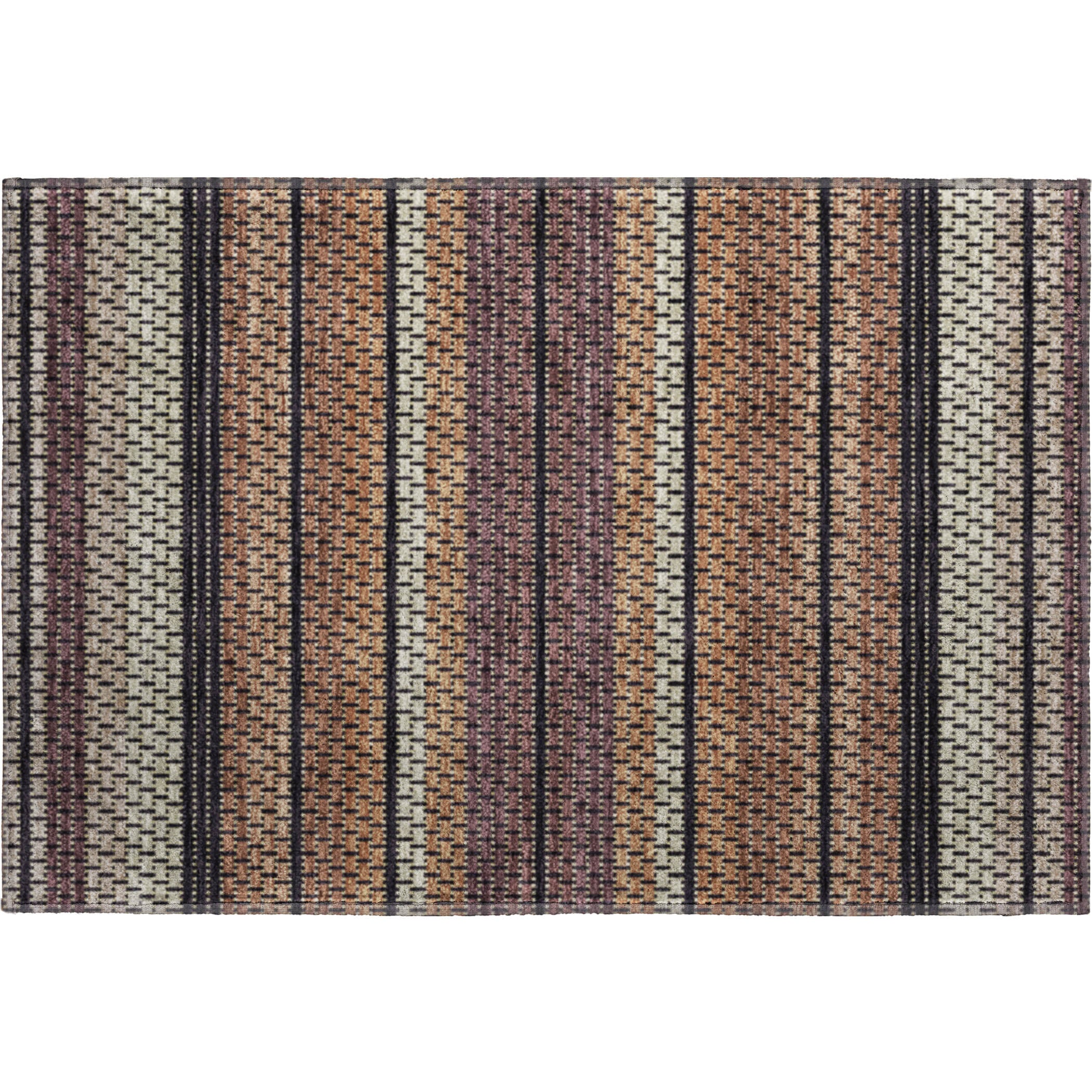 Seoul Machine Washable Transitional Paprika Orange Rug 1'8" x 2'6" #shape_Rectangle