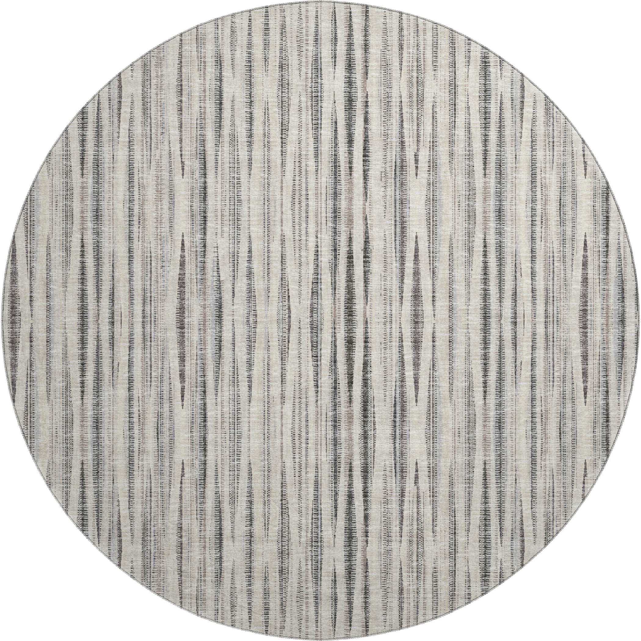 Montevideo Machine Washable Transitional Beige Ivory Rug 8' x 8' #shape_Round