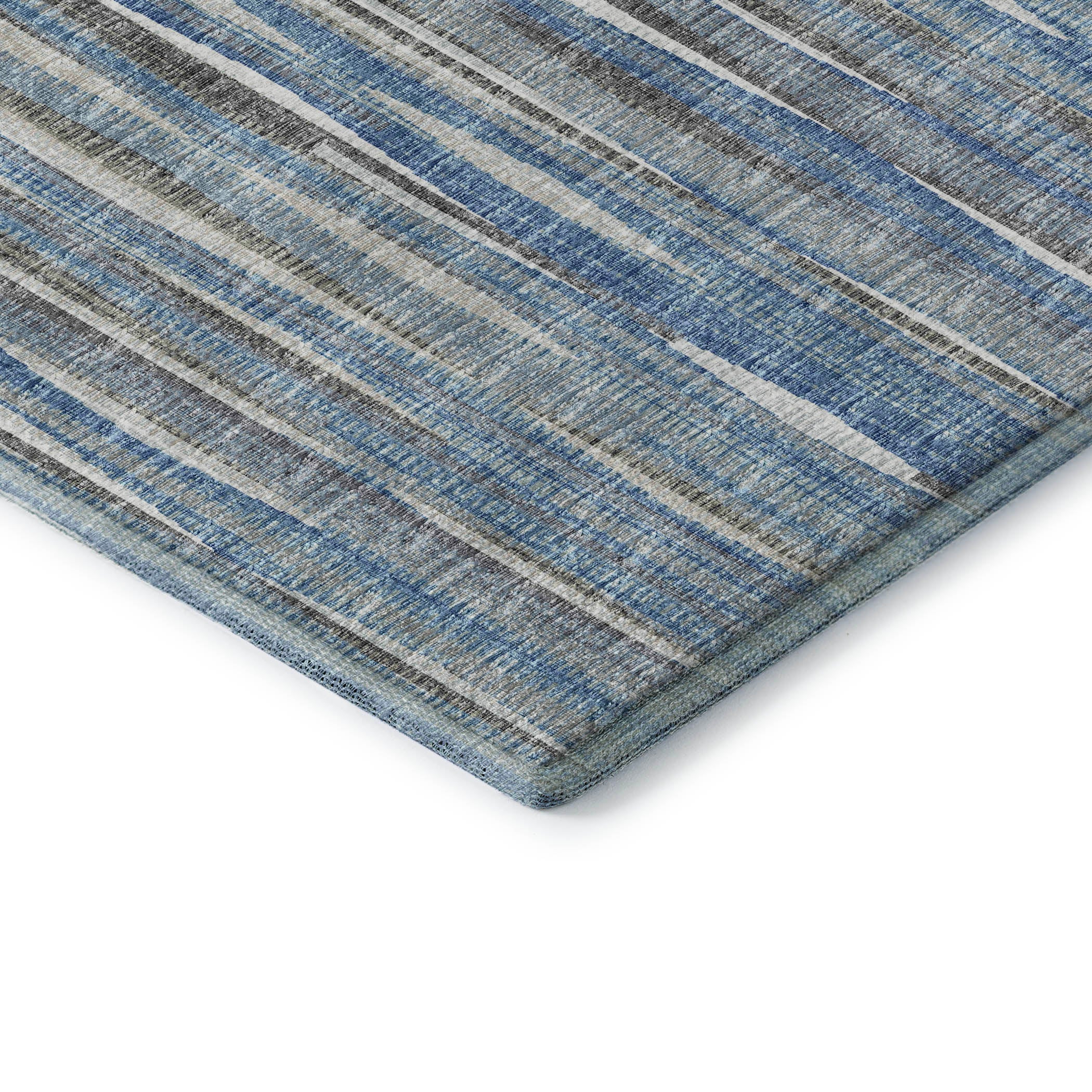 Montevideo Machine Washable Transitional Blue Rug 1'8" x 2'6" #shape_Rectangle