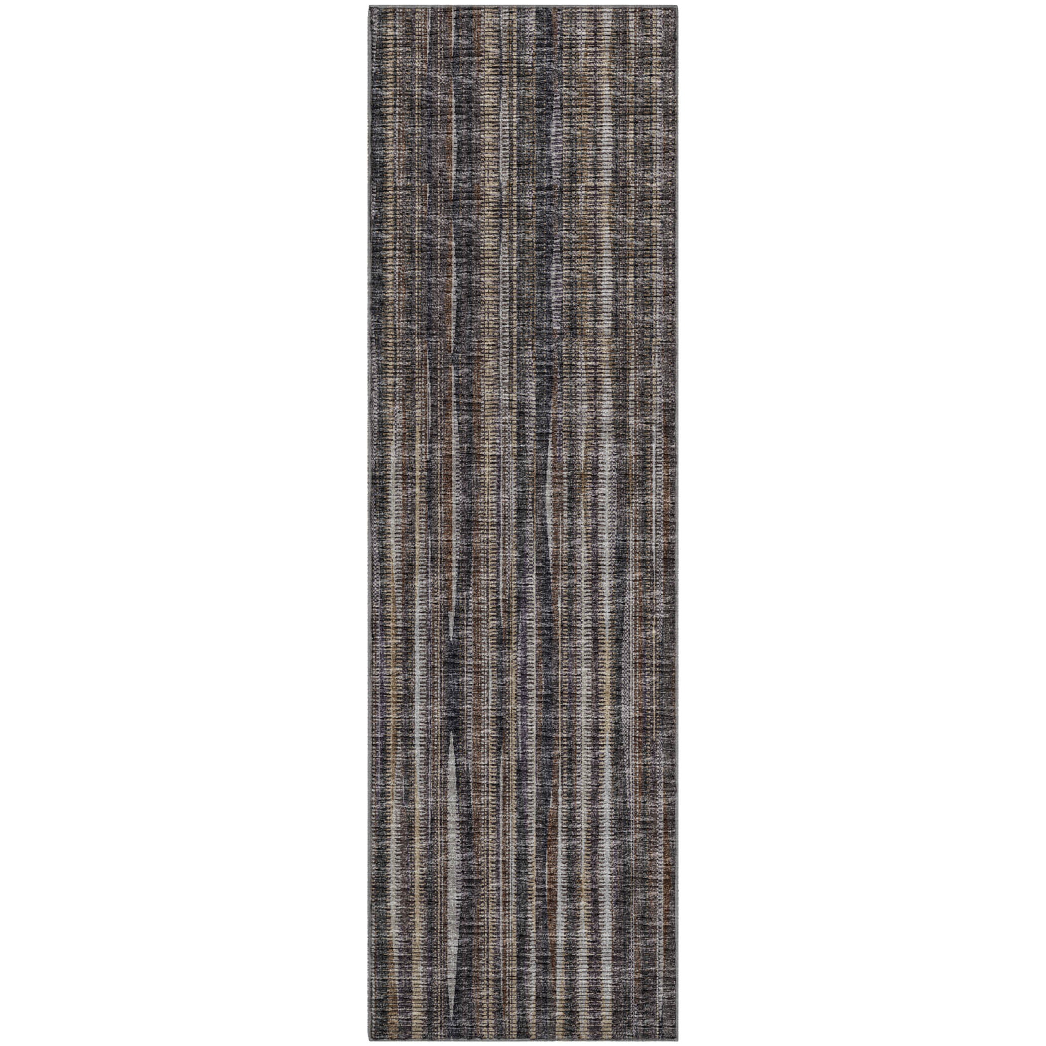 Montevideo Machine Washable Transitional Brown Chocolate Rug 2'3" x 7'6" #shape_Runner