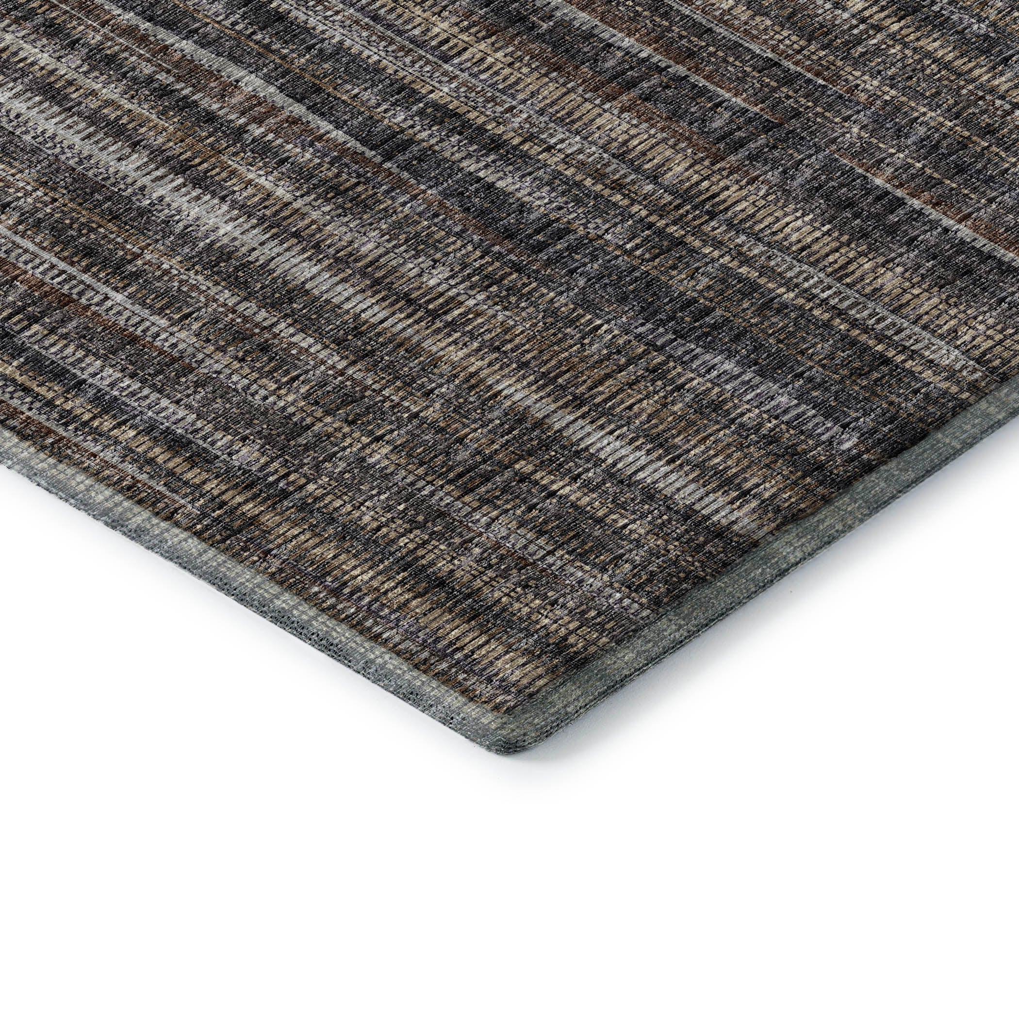 Montevideo Machine Washable Transitional Brown Chocolate Rug 1'8" x 2'6" #shape_Rectangle