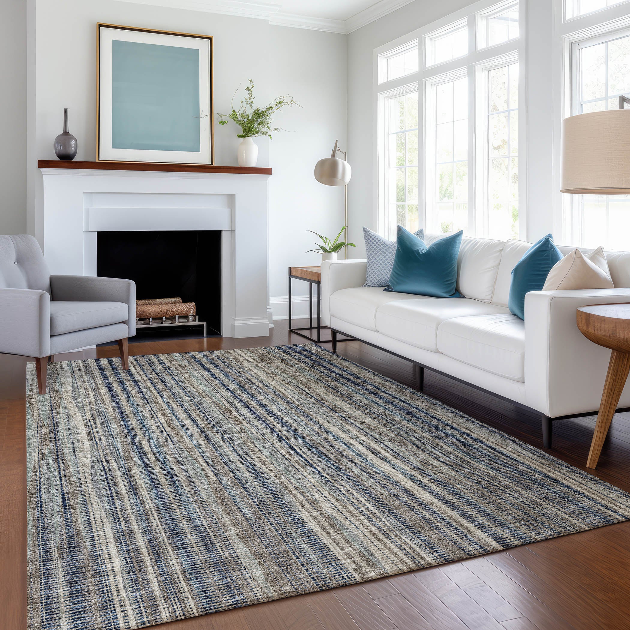 Montevideo Machine Washable Transitional Earth Mocha Rug 2'6" x 3'10" #shape_Rectangle