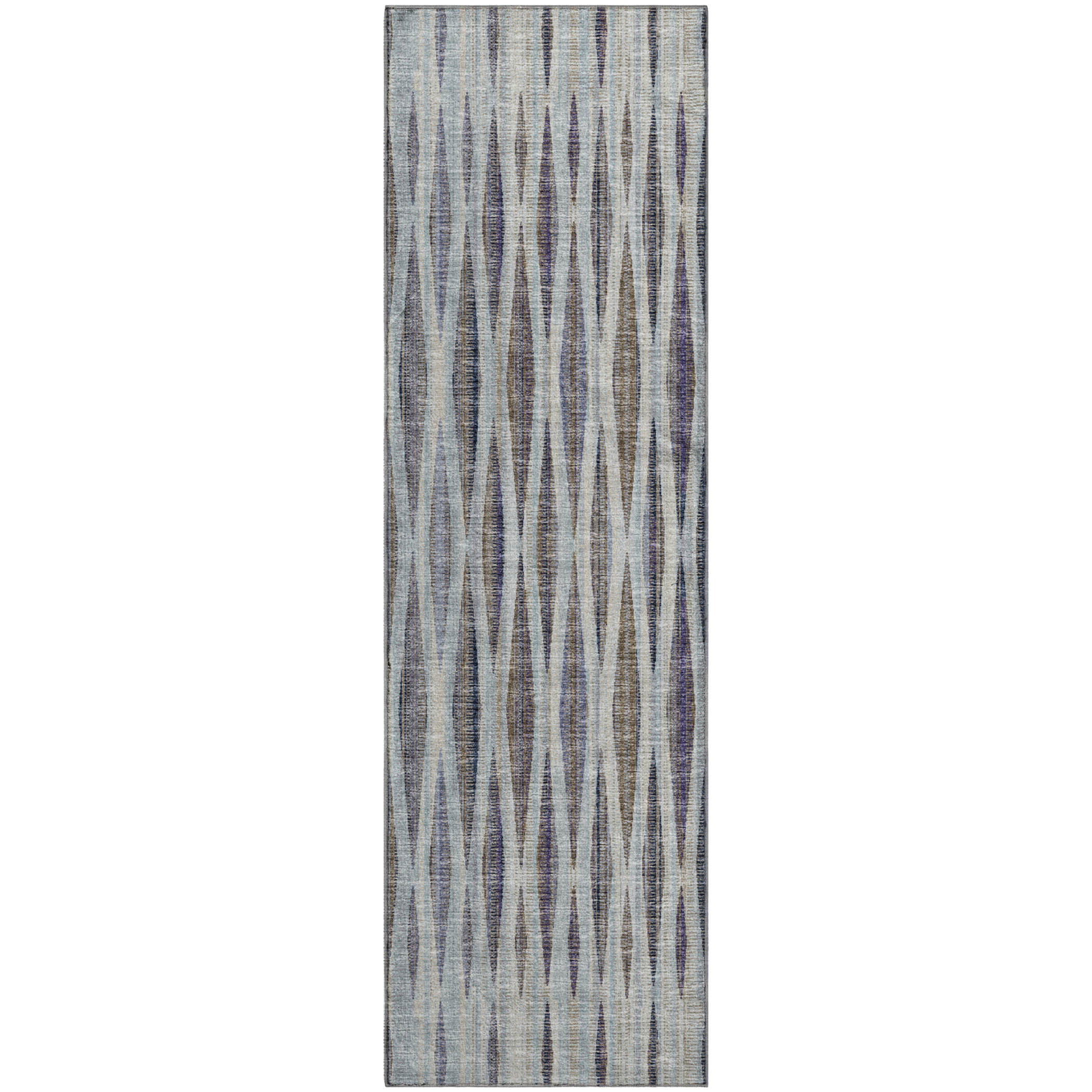 Montevideo Machine Washable Transitional Ocean Blue Rug 2'3" x 7'6" #shape_Runner