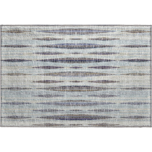 Montevideo Machine Washable Transitional Ocean Blue Rug 1'8" x 2'6"