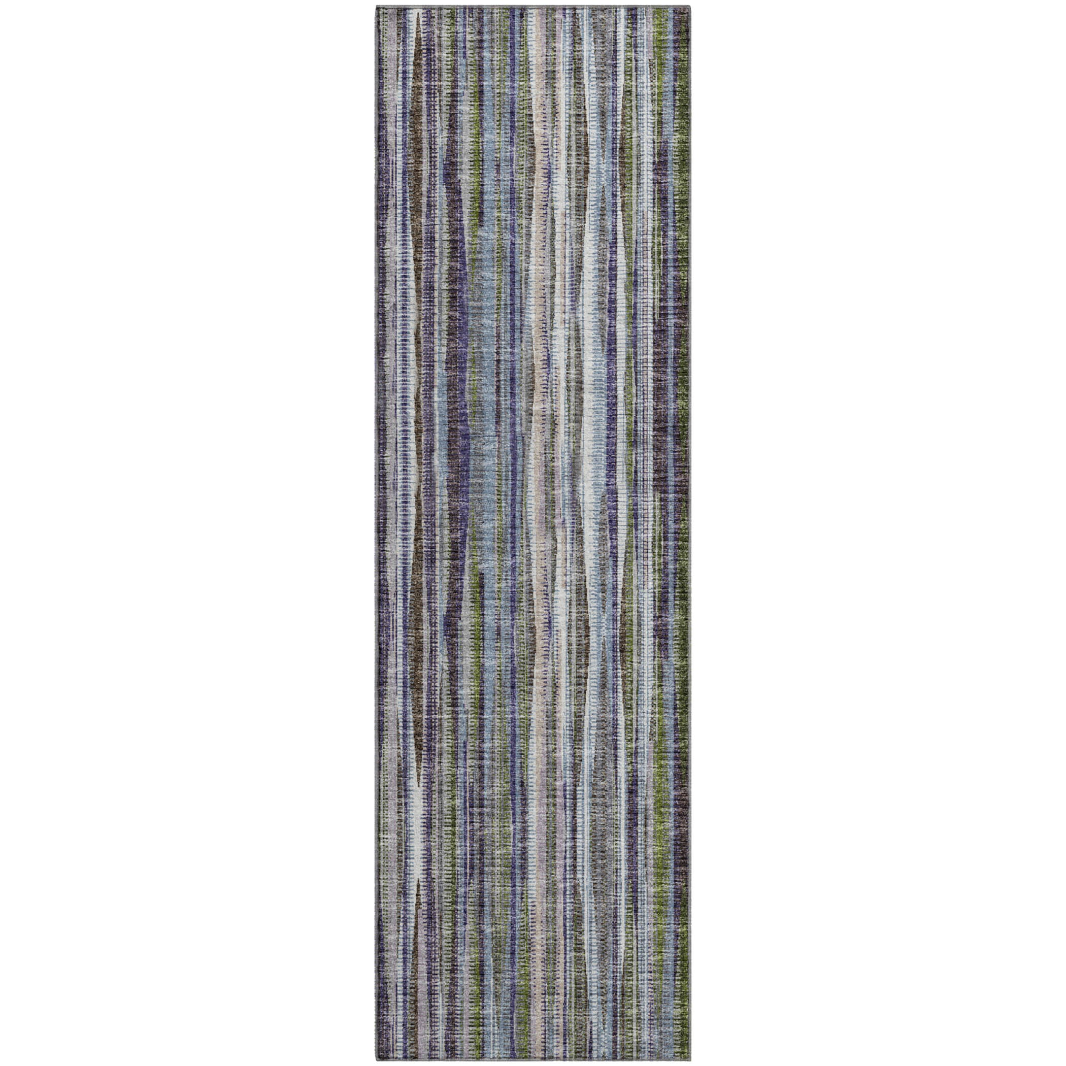 Montevideo Machine Washable Transitional Plum Purple Rug 2'3" x 7'6" #shape_Runner