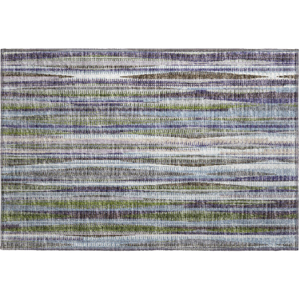 Montevideo Machine Washable Transitional Plum Purple Rug 1'8" x 2'6"