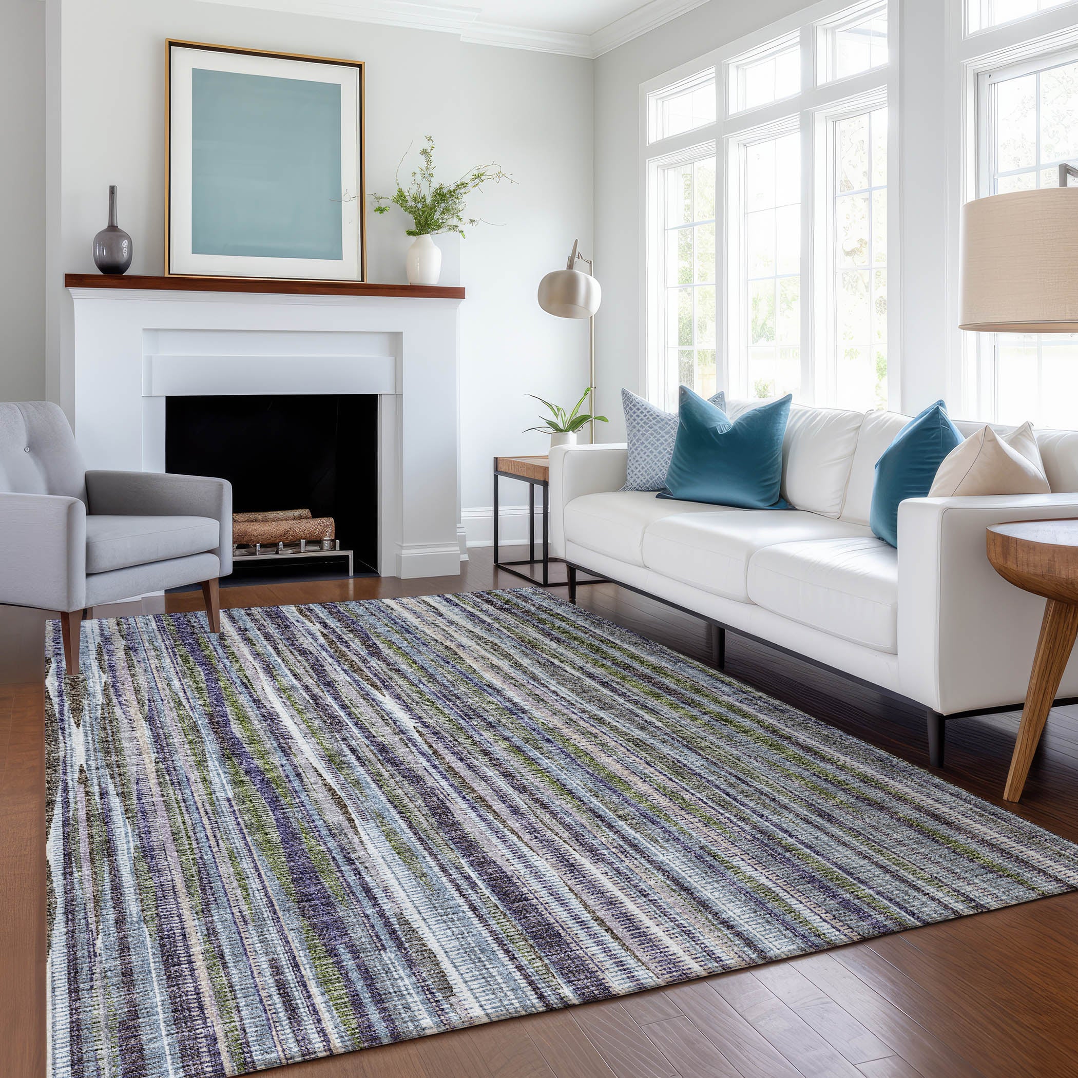 Montevideo Machine Washable Transitional Plum Purple Rug 2'6" x 3'10" #shape_Rectangle