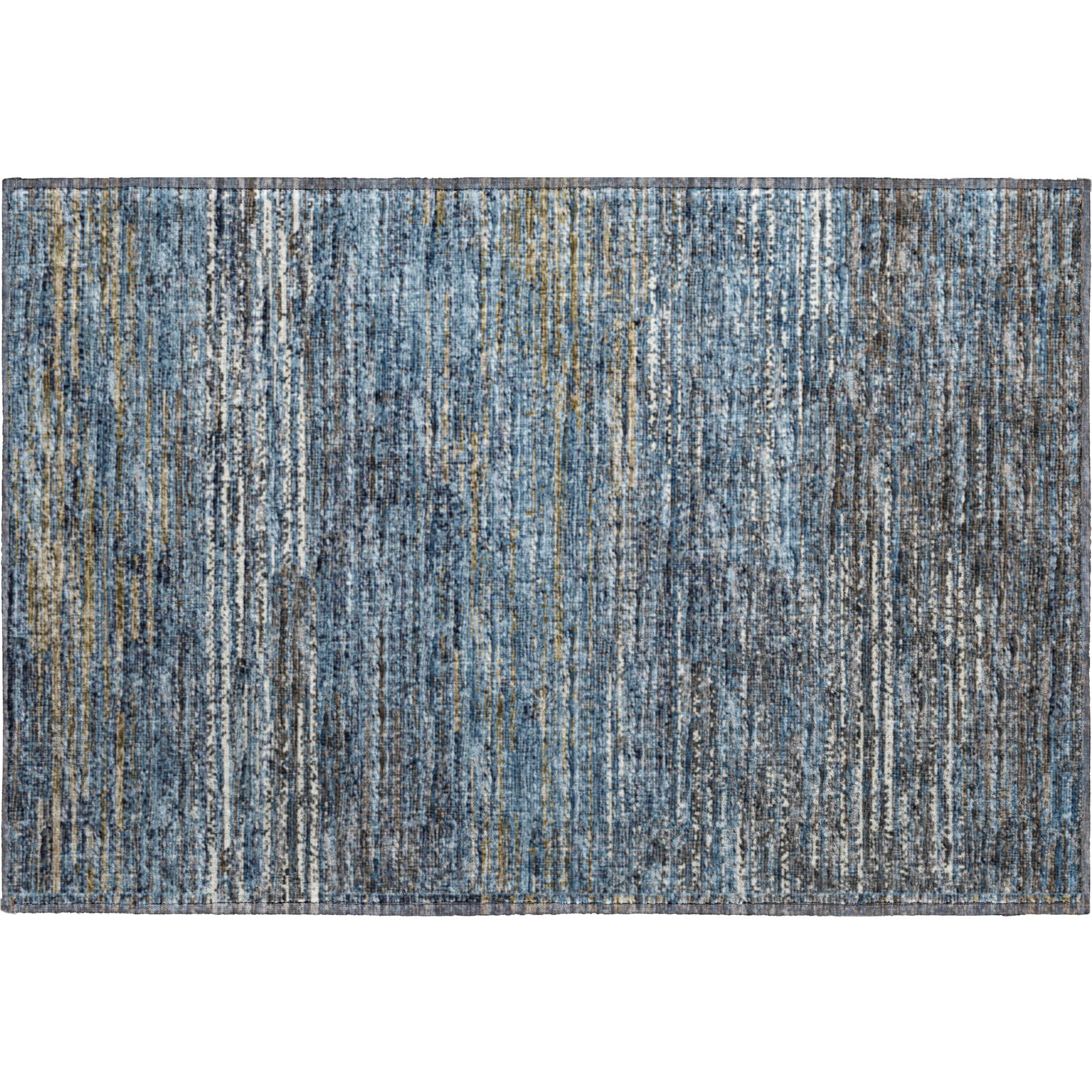 Porto Machine Washable Transitional Blue Navy Rug 1'8" x 2'6" #shape_Rectangle
