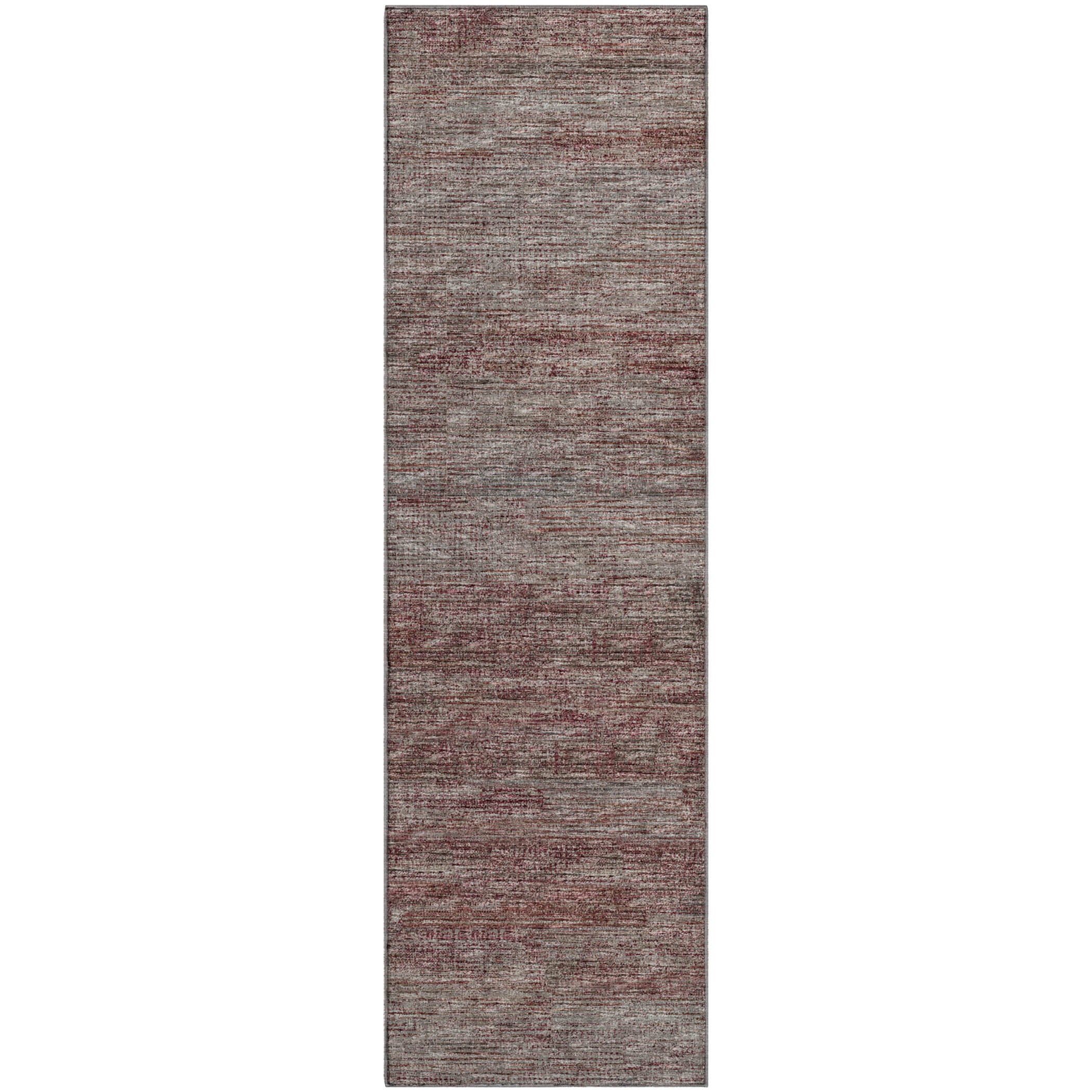 Porto Machine Washable Transitional Burgundy Red Rug 2'3" x 7'6" #shape_Runner