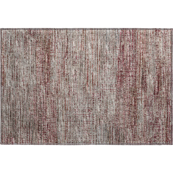 Porto Machine Washable Transitional Burgundy Red Rug 1'8" x 2'6"