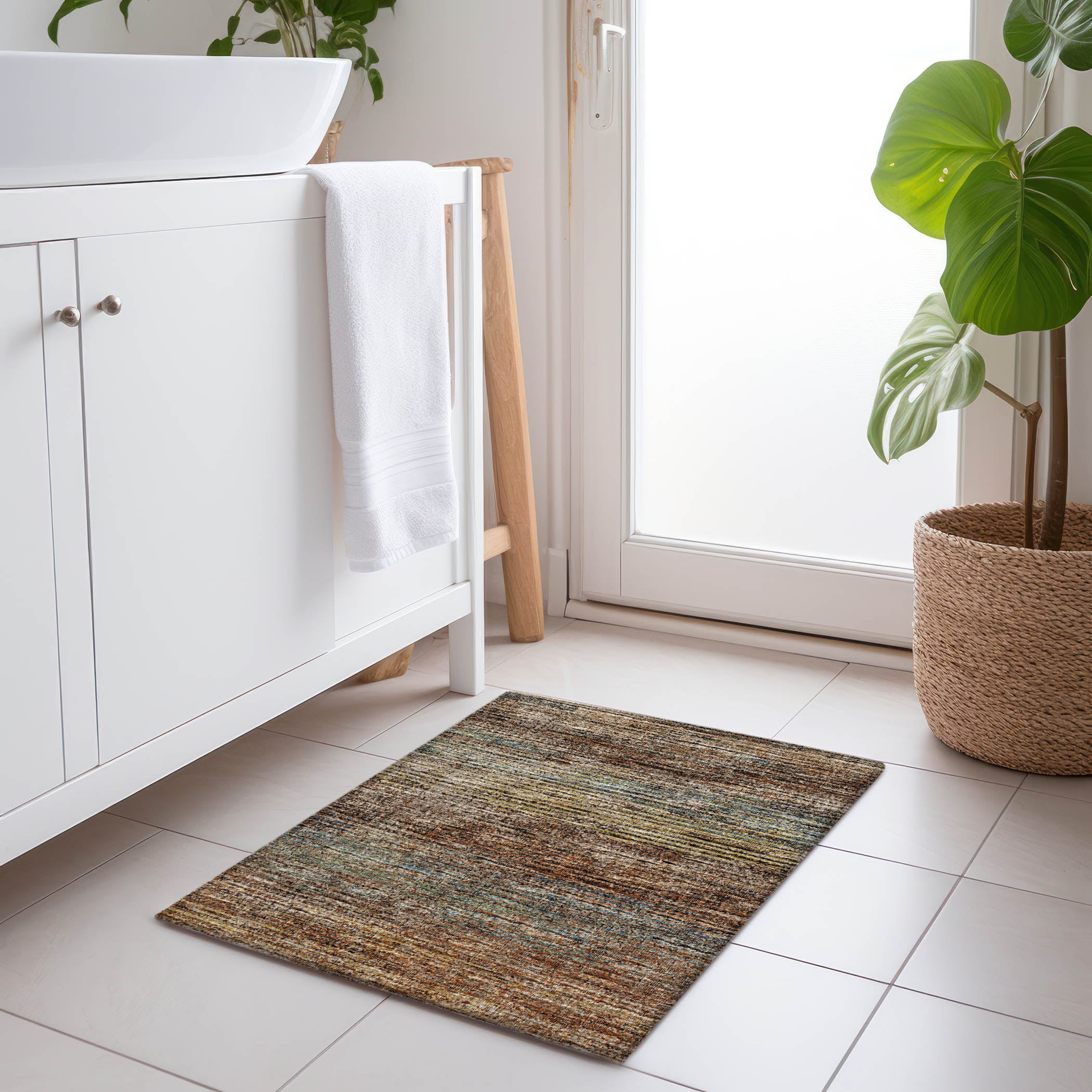 Porto Machine Washable Transitional Canyon Paprika Rug 1'8" x 2'6" #shape_Rectangle
