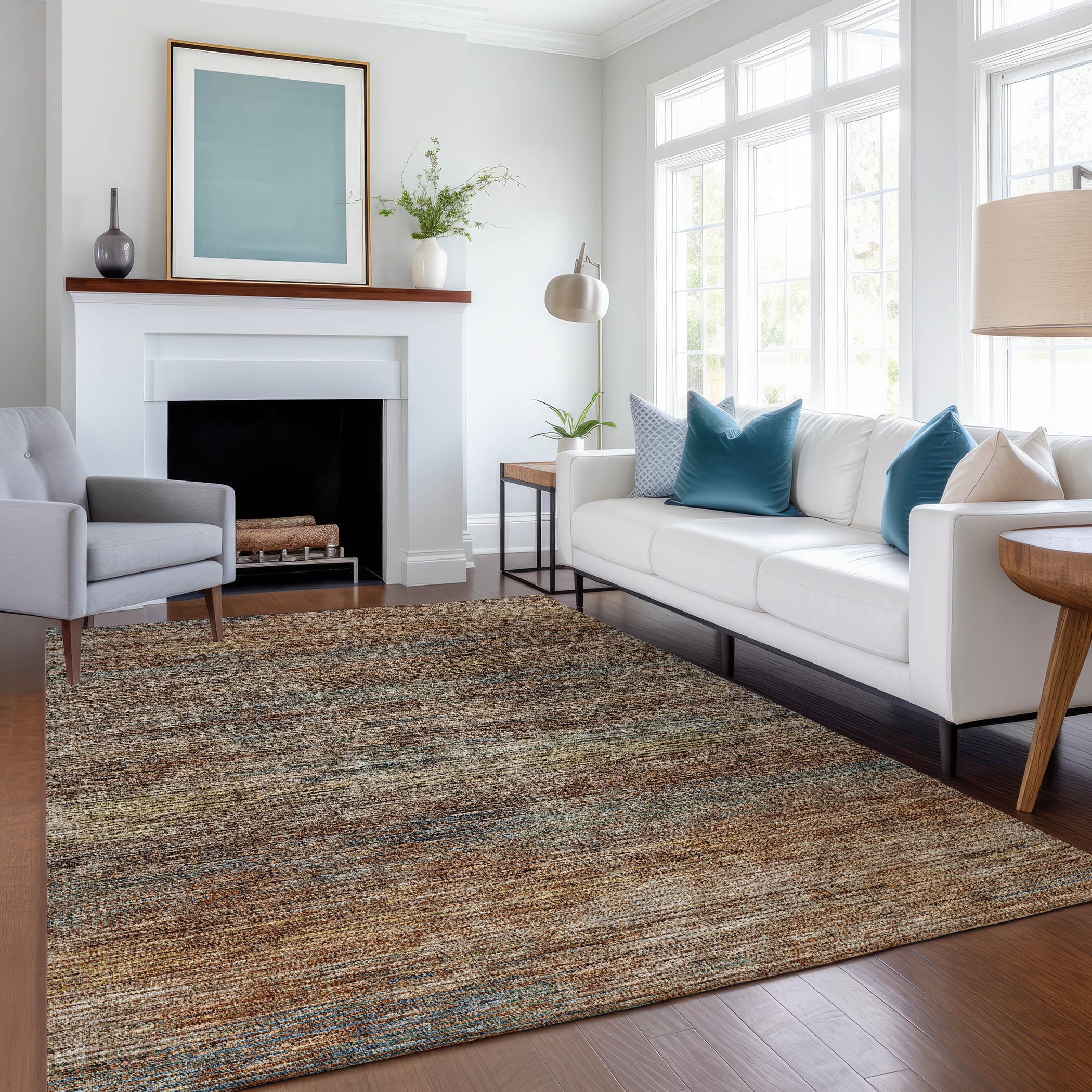 Porto Machine Washable Transitional Canyon Paprika Rug 2'6" x 3'10" #shape_Rectangle