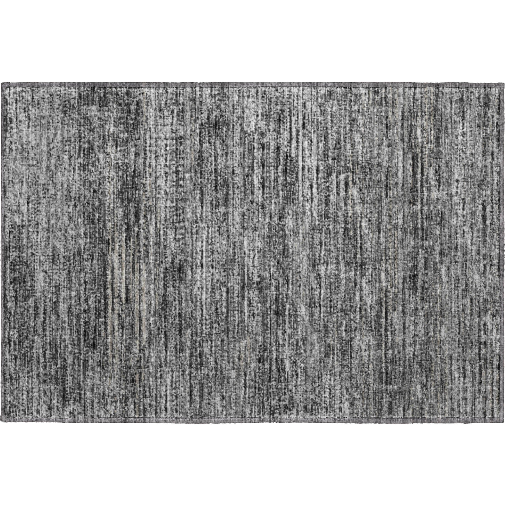Porto Machine Washable Transitional Gray Charcoal Rug 1'8" x 2'6" #shape_Rectangle