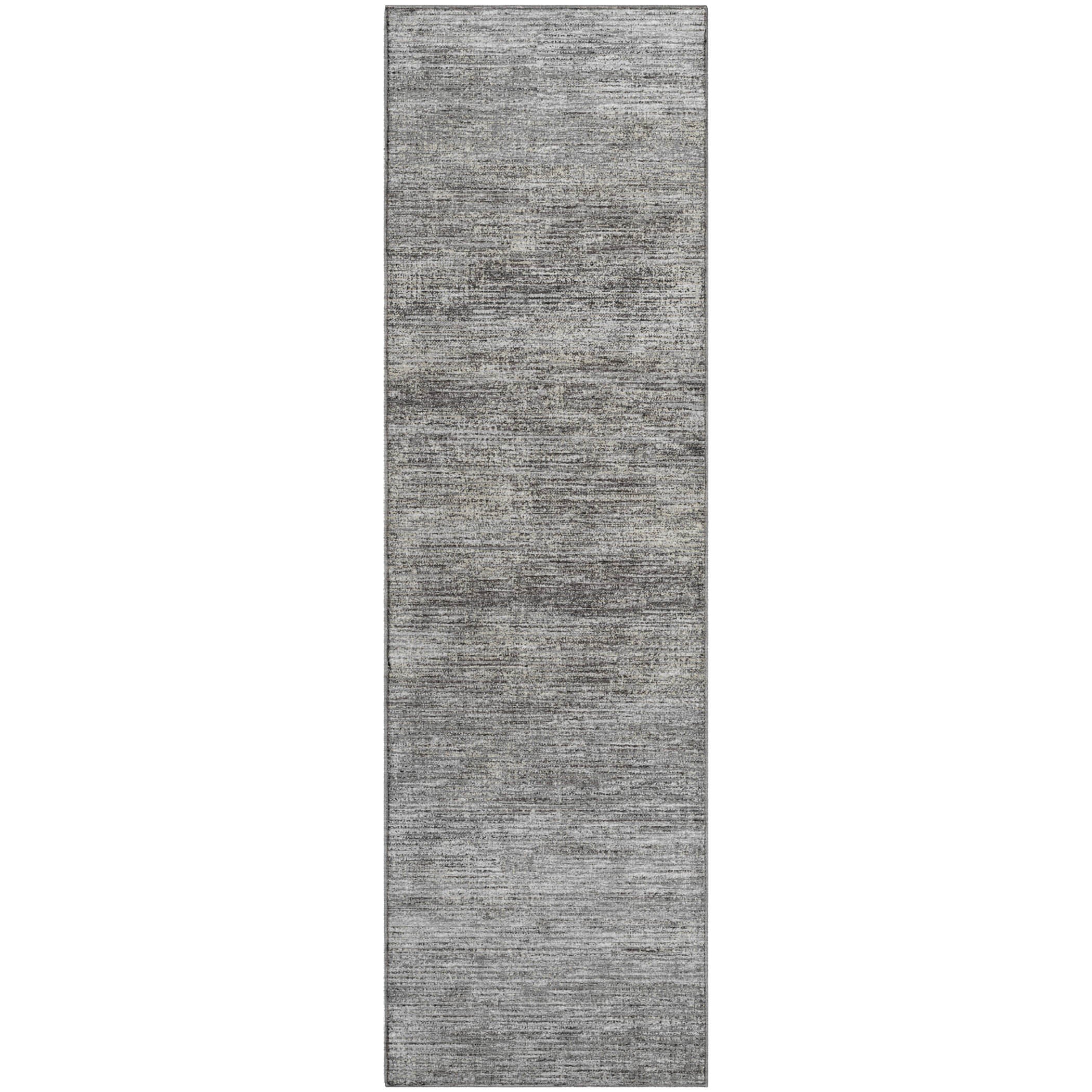 Porto Machine Washable Transitional Silver Gray Rug 2'3" x 7'6" #shape_Runner