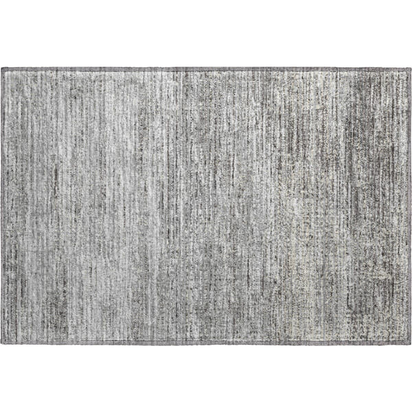 Porto Machine Washable Transitional Silver Gray Rug 1'8" x 2'6"