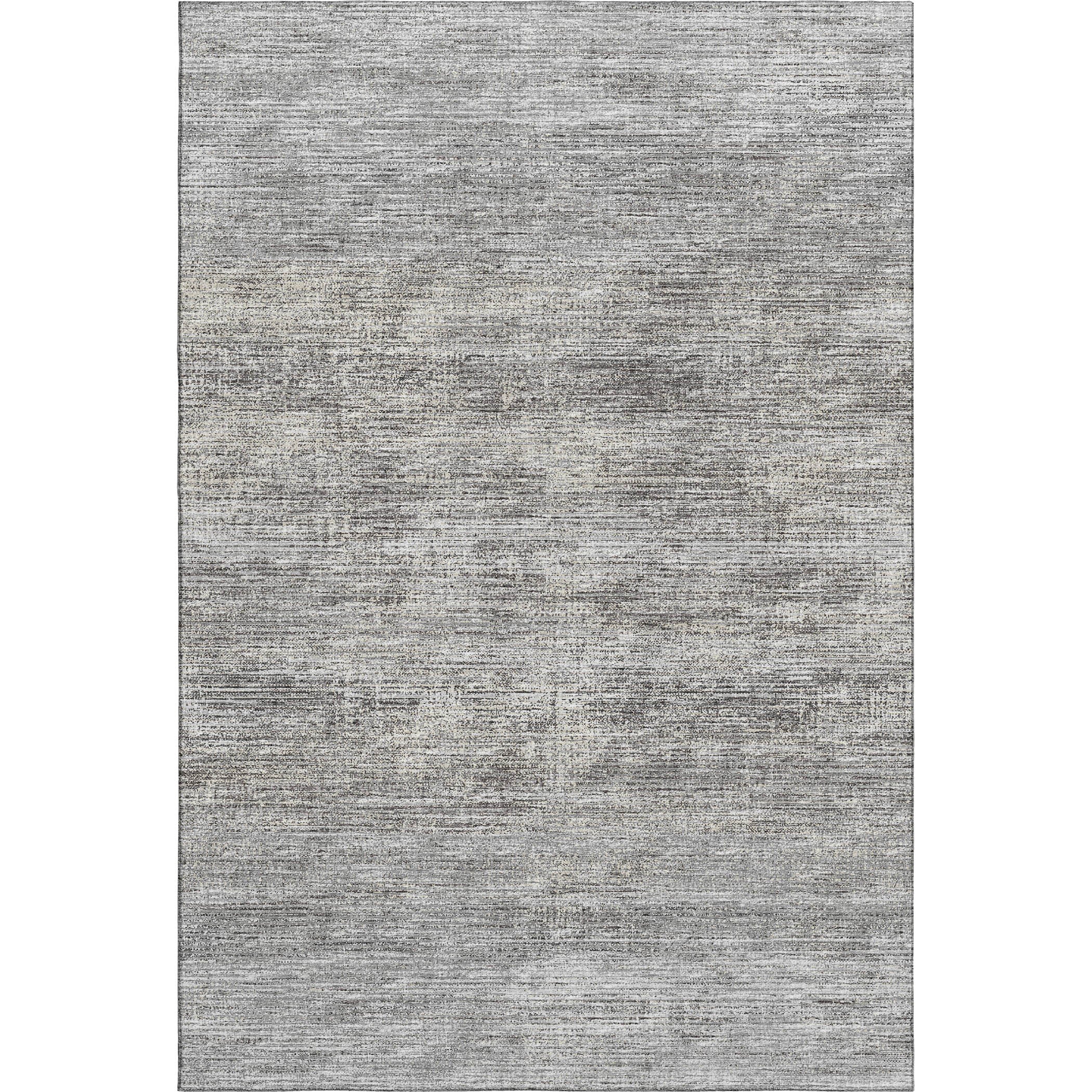 Porto Machine Washable Transitional Silver Gray Rug 2'6" x 3'10" #shape_Rectangle