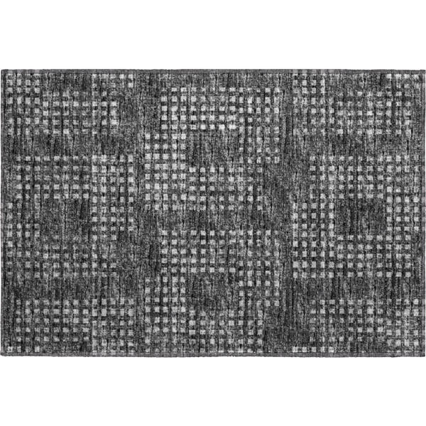 Ghent Machine Washable Transitional Black Rug 1'8" x 2'6"