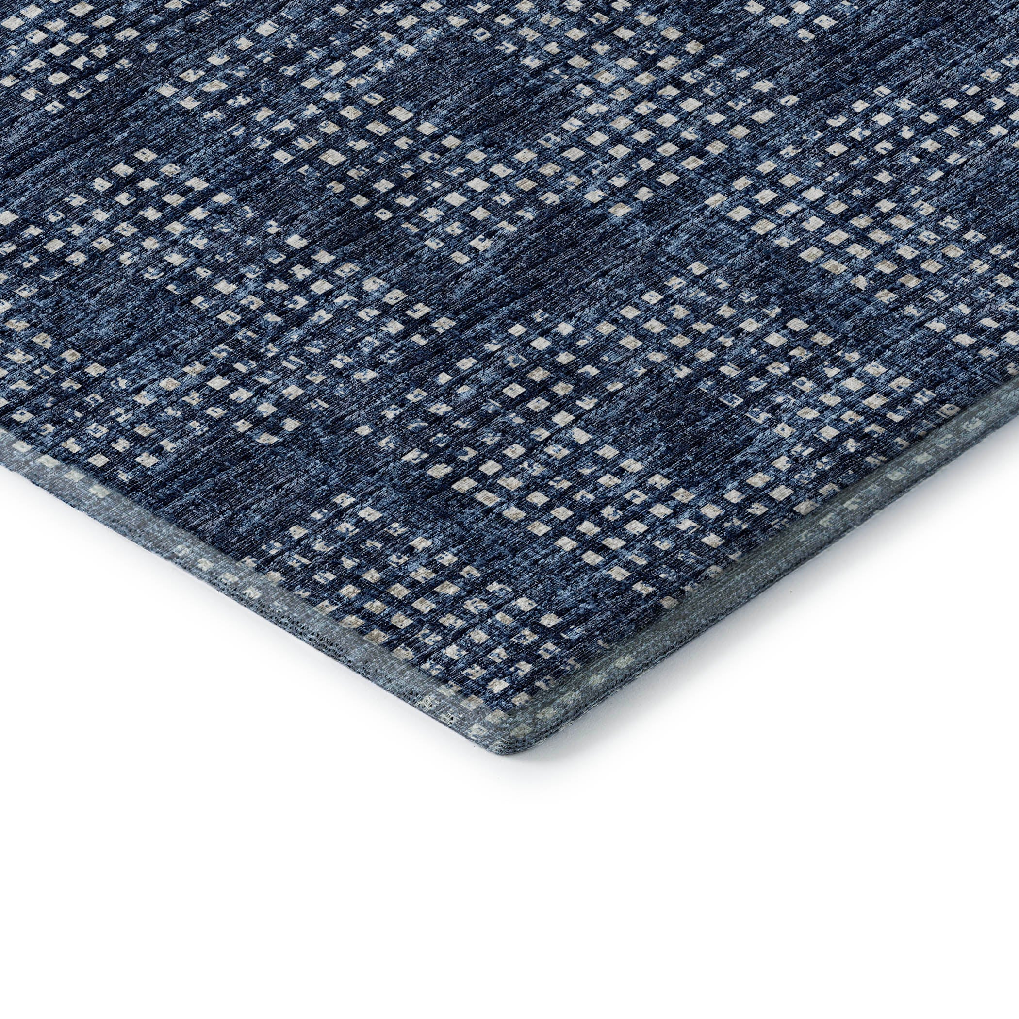 Ghent Machine Washable Transitional Blue Navy Rug 1'8" x 2'6" #shape_Rectangle