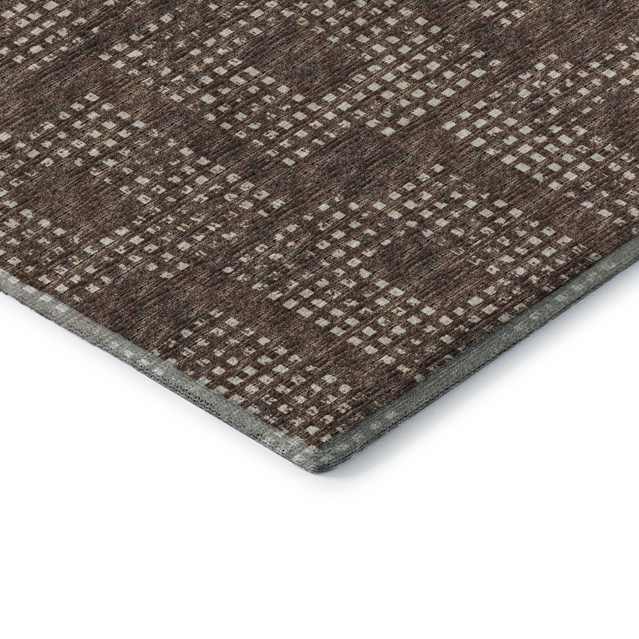 Ghent Machine Washable Transitional Brown Chocolate Rug 1'8" x 2'6" #shape_Rectangle