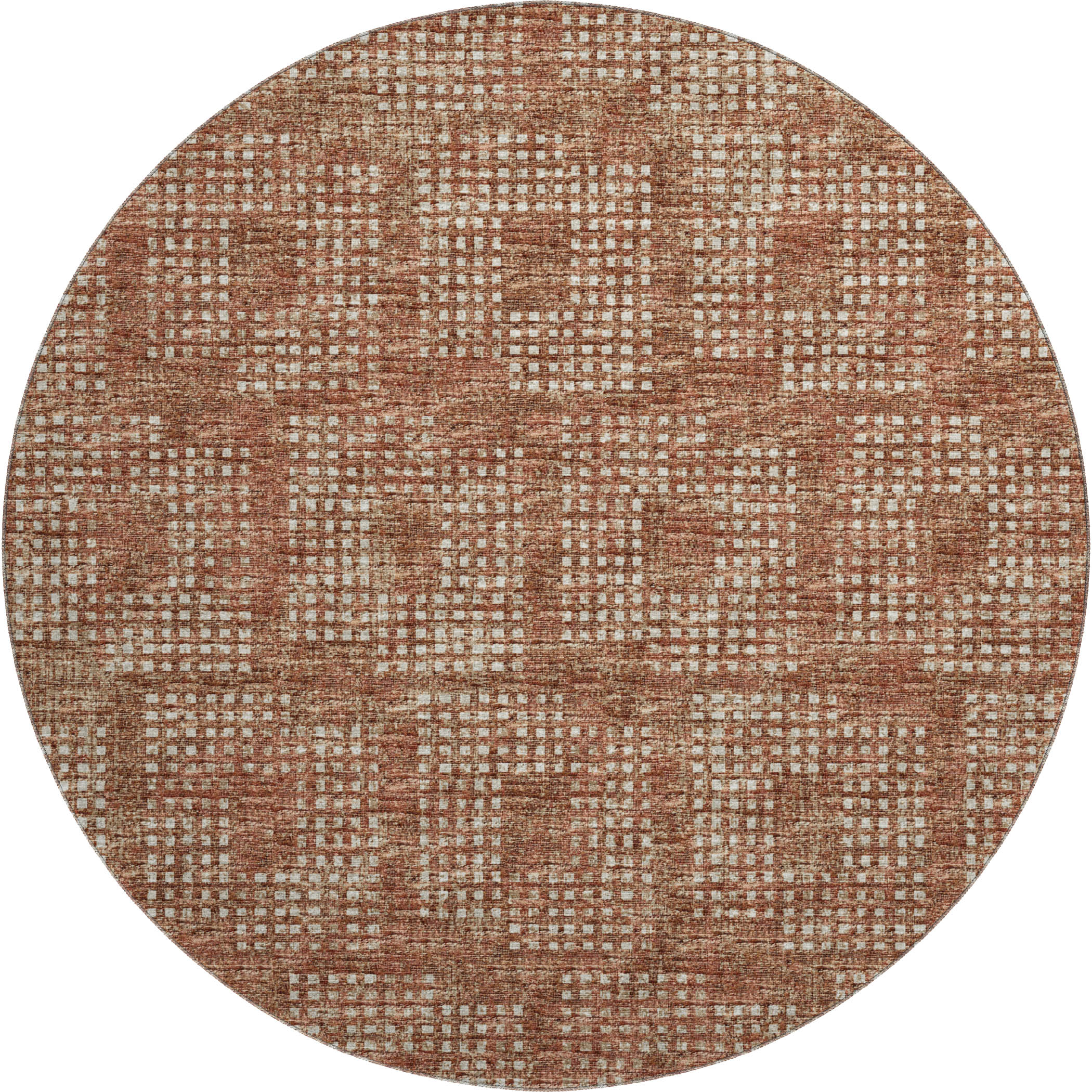 Ghent Machine Washable Transitional Canyon Paprika Rug 8' x 8' #shape_Round
