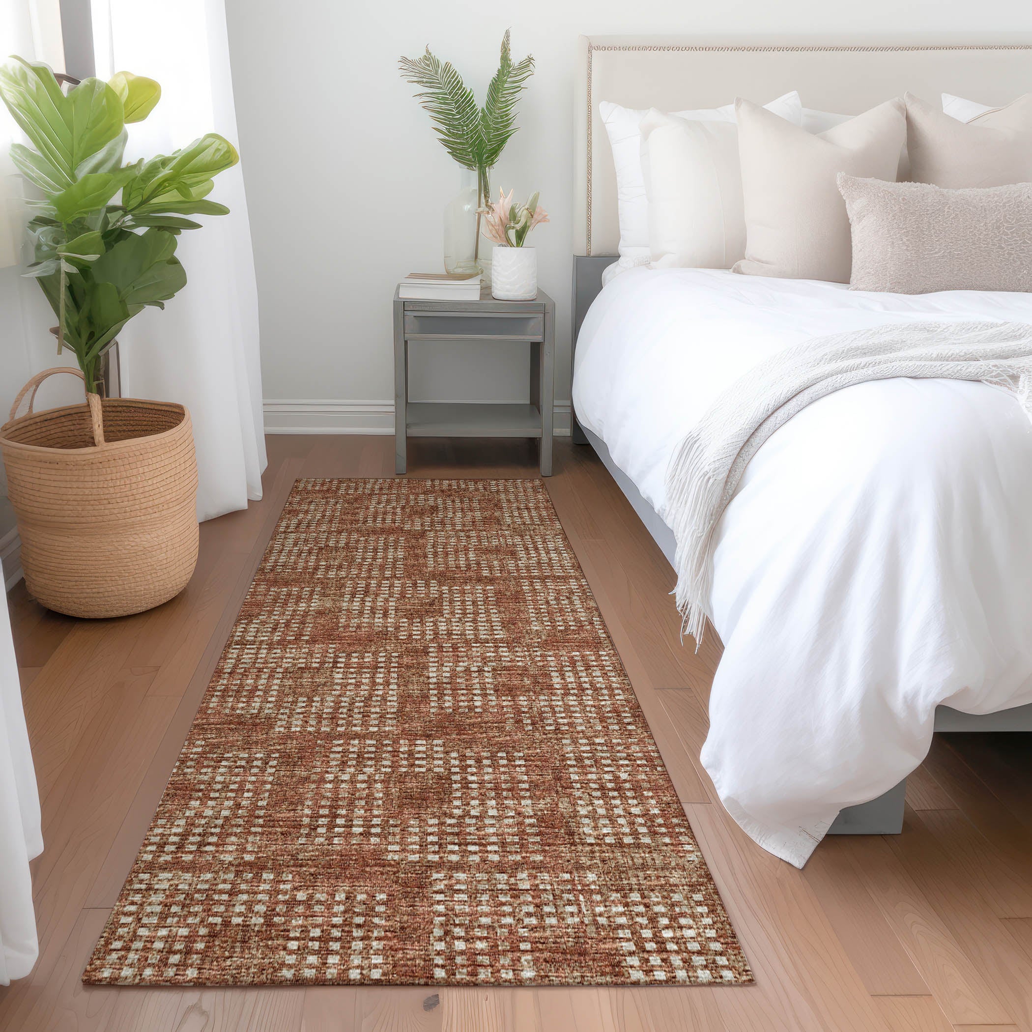 Ghent Machine Washable Transitional Canyon Paprika Rug 2'3" x 7'6" #shape_Runner