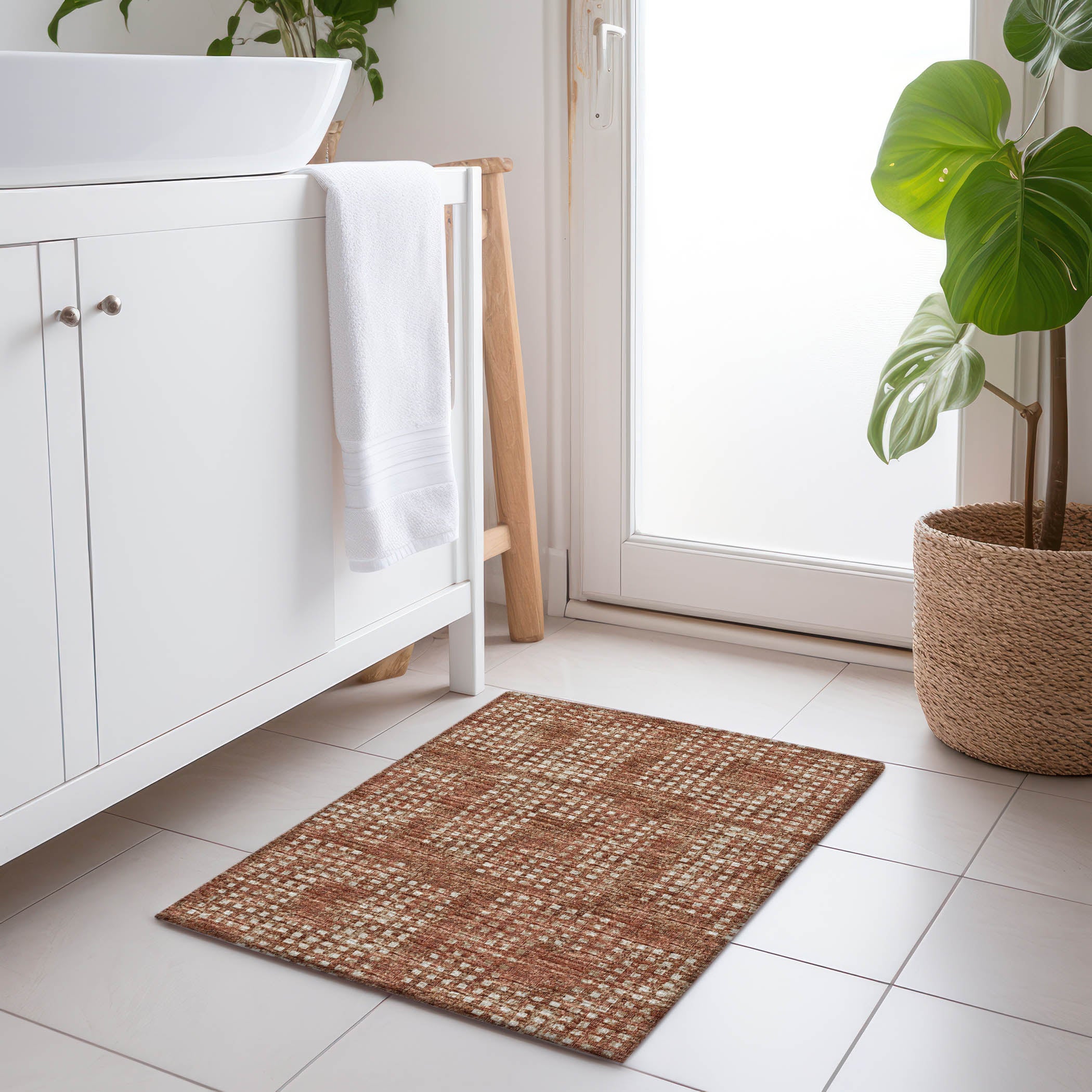 Ghent Machine Washable Transitional Canyon Paprika Rug 1'8" x 2'6" #shape_Rectangle