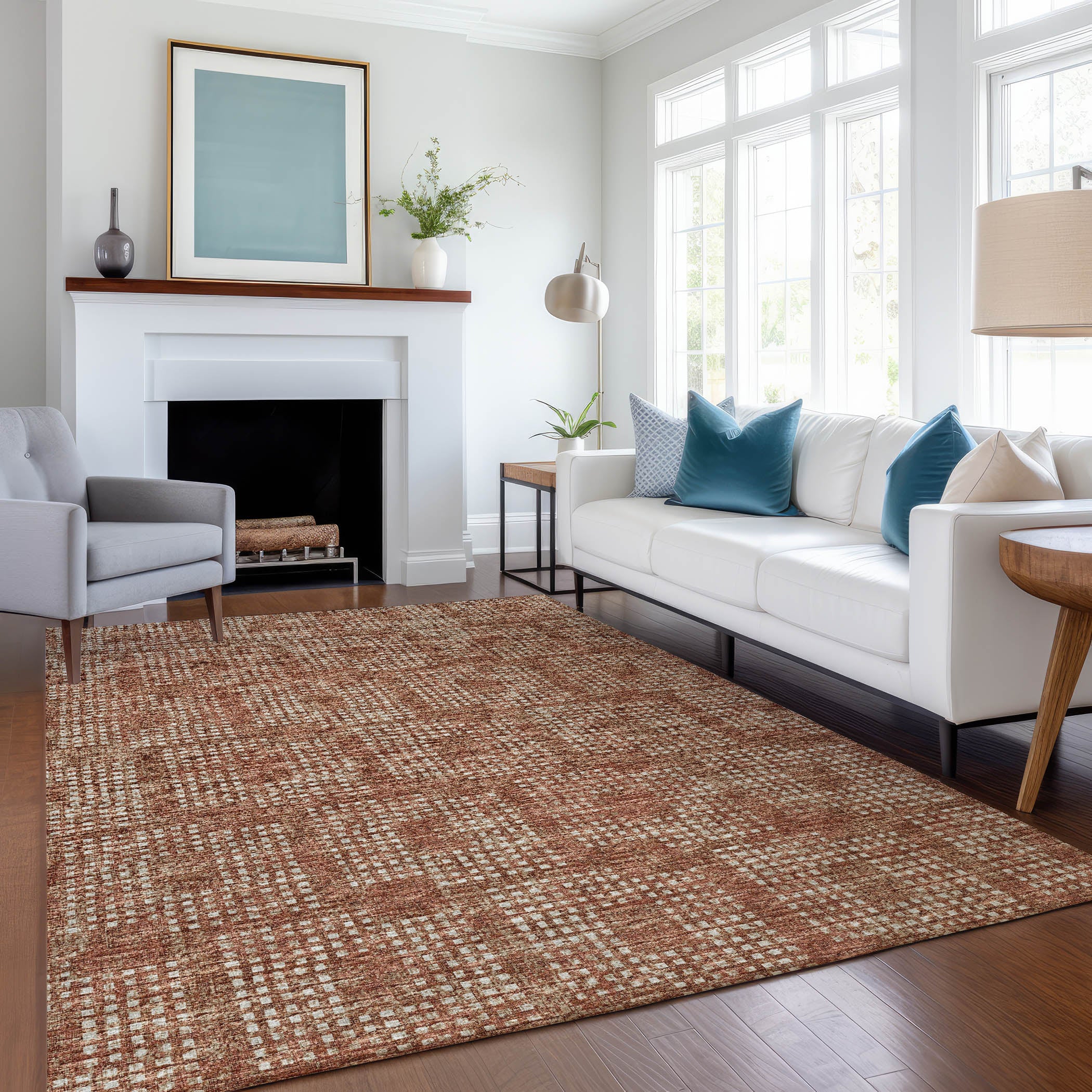 Ghent Machine Washable Transitional Canyon Paprika Rug 2'6" x 3'10" #shape_Rectangle