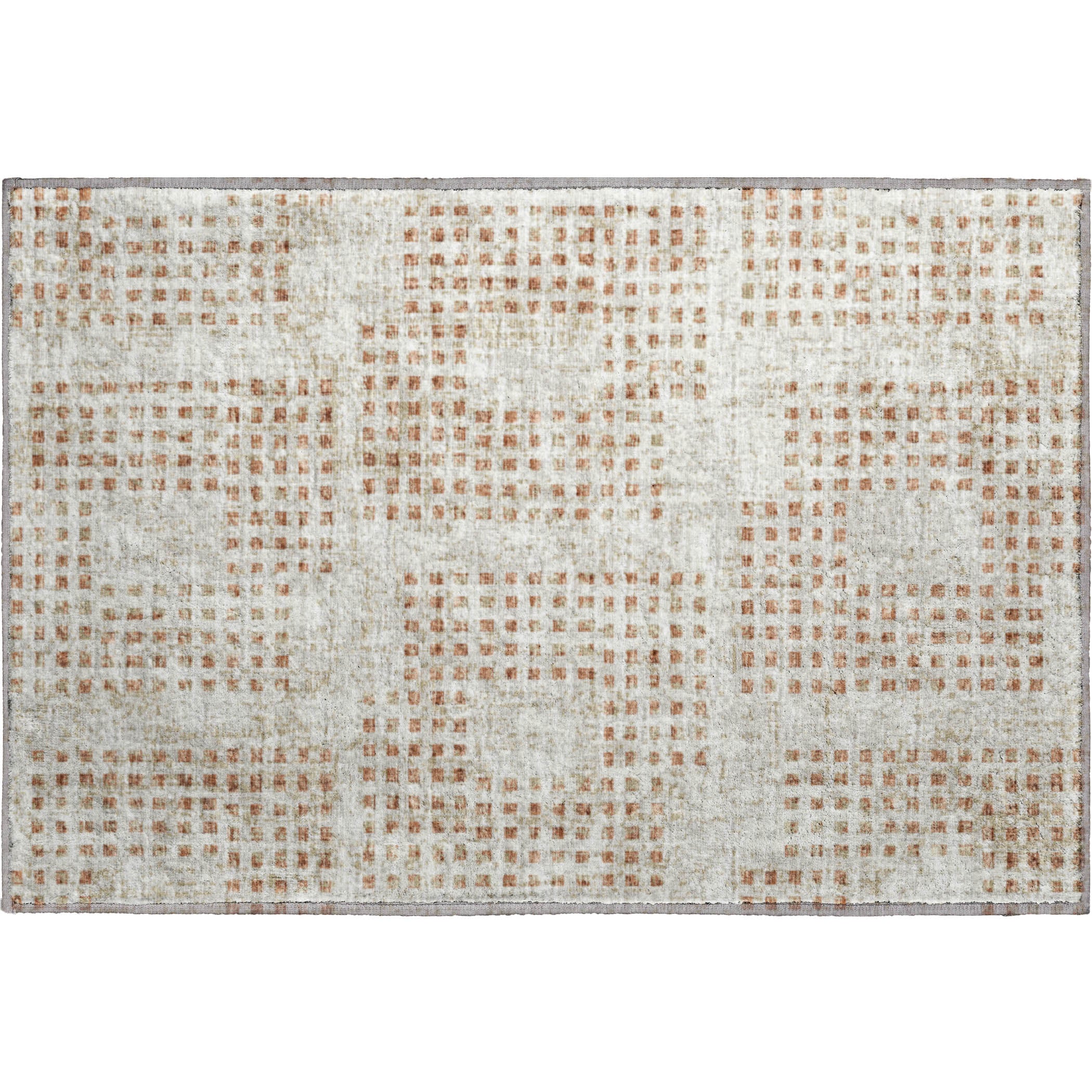Ghent Machine Washable Transitional Spice Ivory Rug 1'8" x 2'6" #shape_Rectangle
