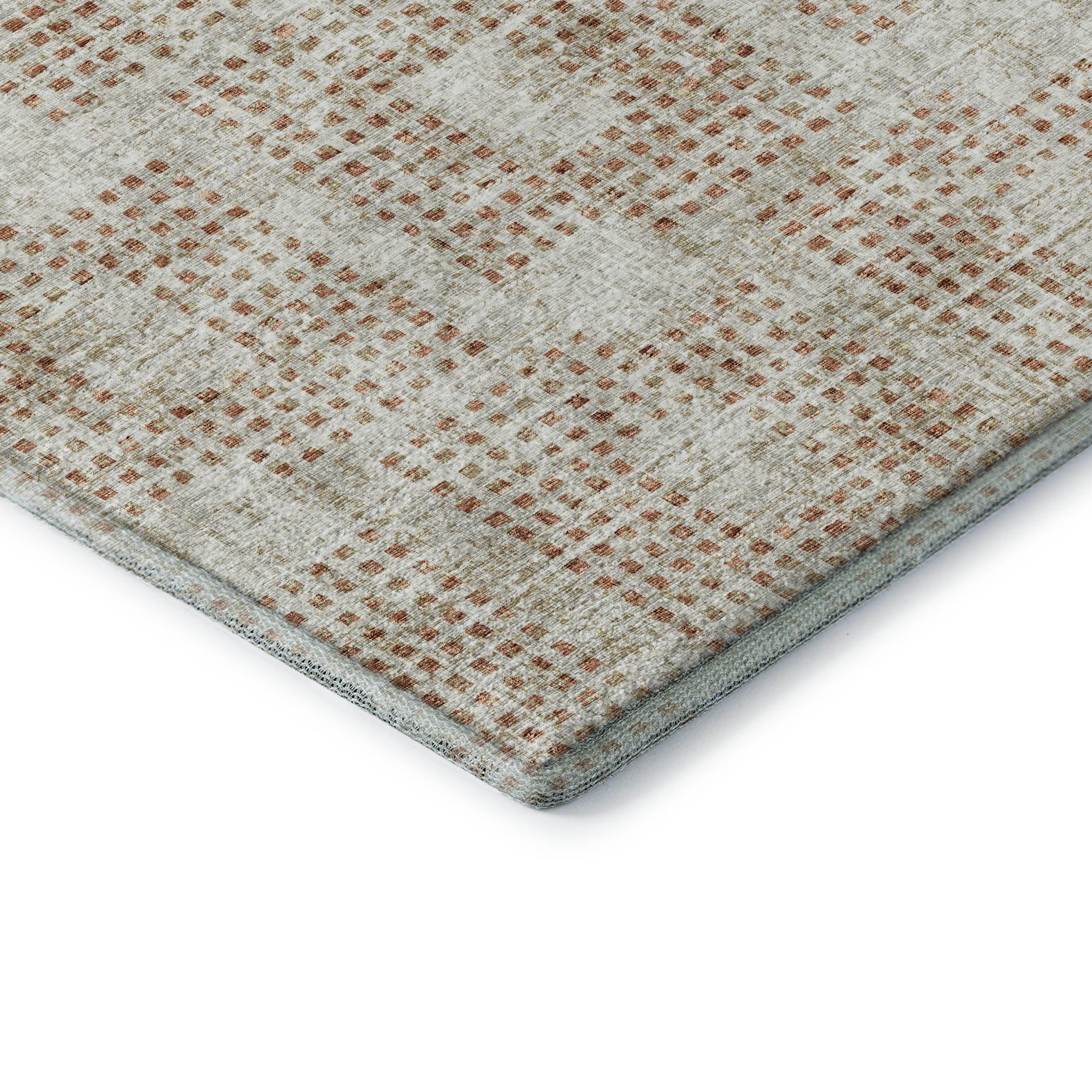 Ghent Machine Washable Transitional Spice Ivory Rug 1'8" x 2'6" #shape_Rectangle
