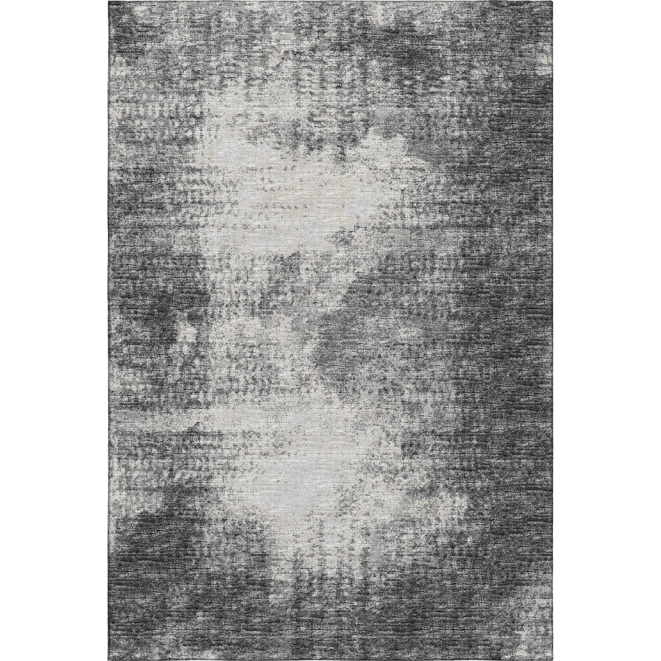 Lucerne Machine Washable Transitional Black Rug 2'6" x 3'10" #shape_Rectangle
