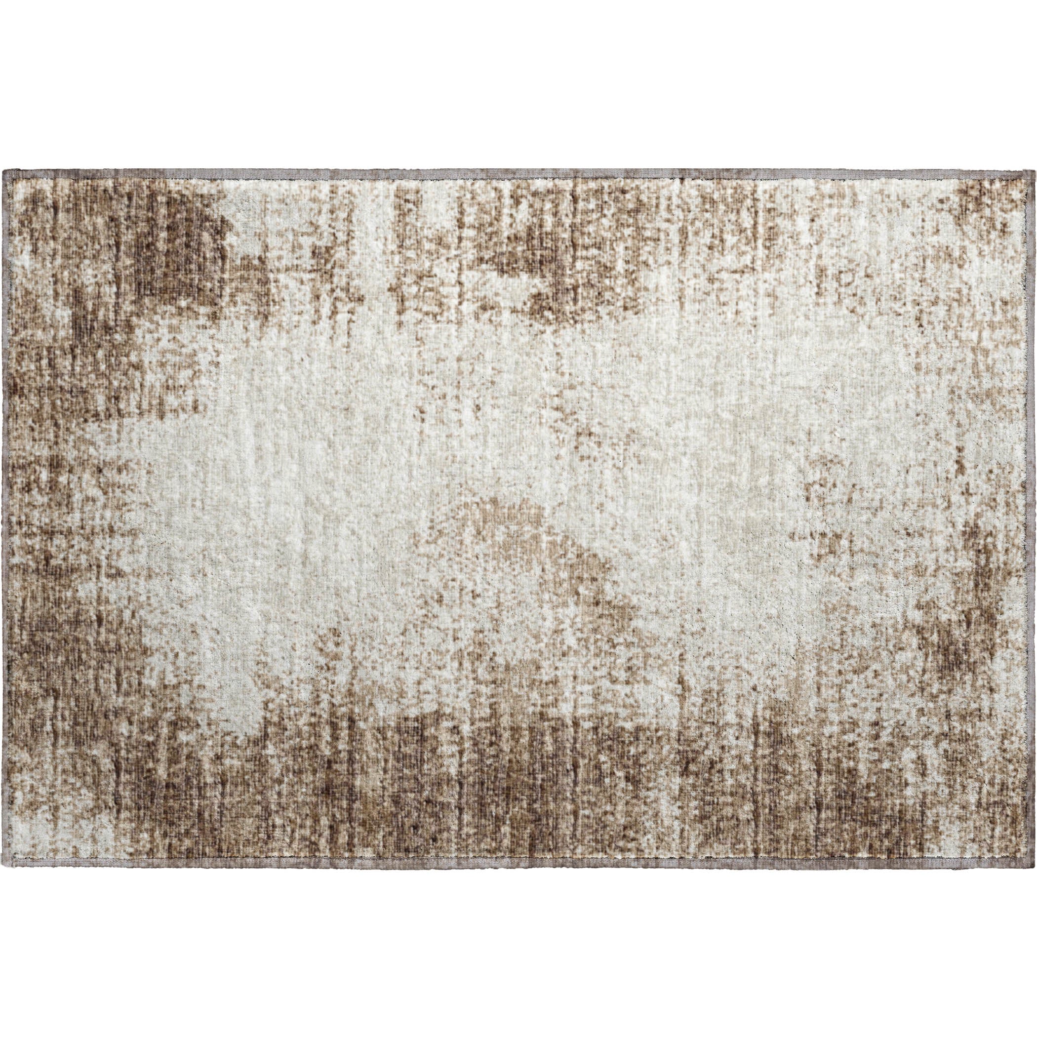 Lucerne Machine Washable Transitional Brown Chocolate Rug 1'8" x 2'6" #shape_Rectangle