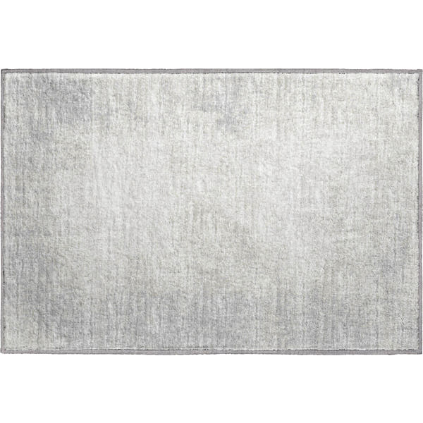 Lucerne Machine Washable Transitional Gray Ivory Rug 1'8" x 2'6"
