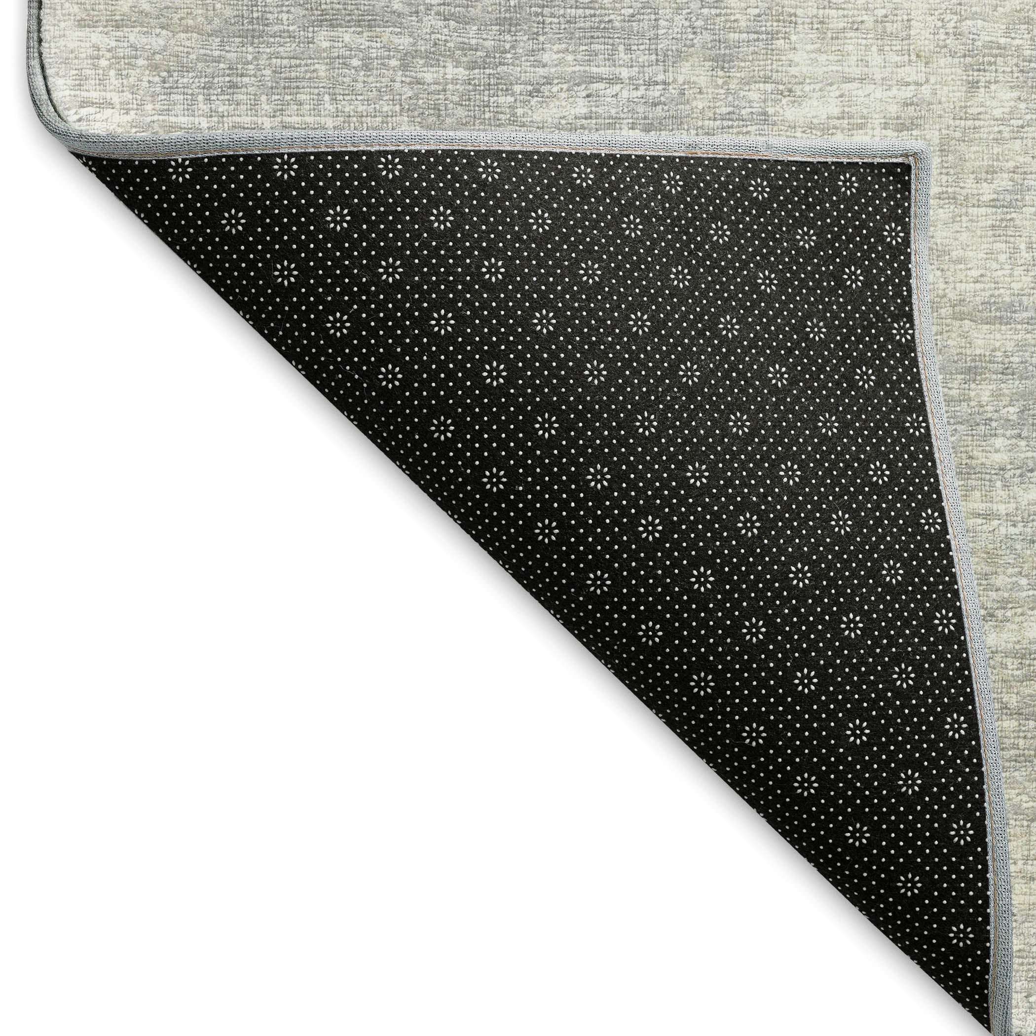 Lucerne Machine Washable Transitional Gray Ivory Rug 1'8" x 2'6" #shape_Rectangle