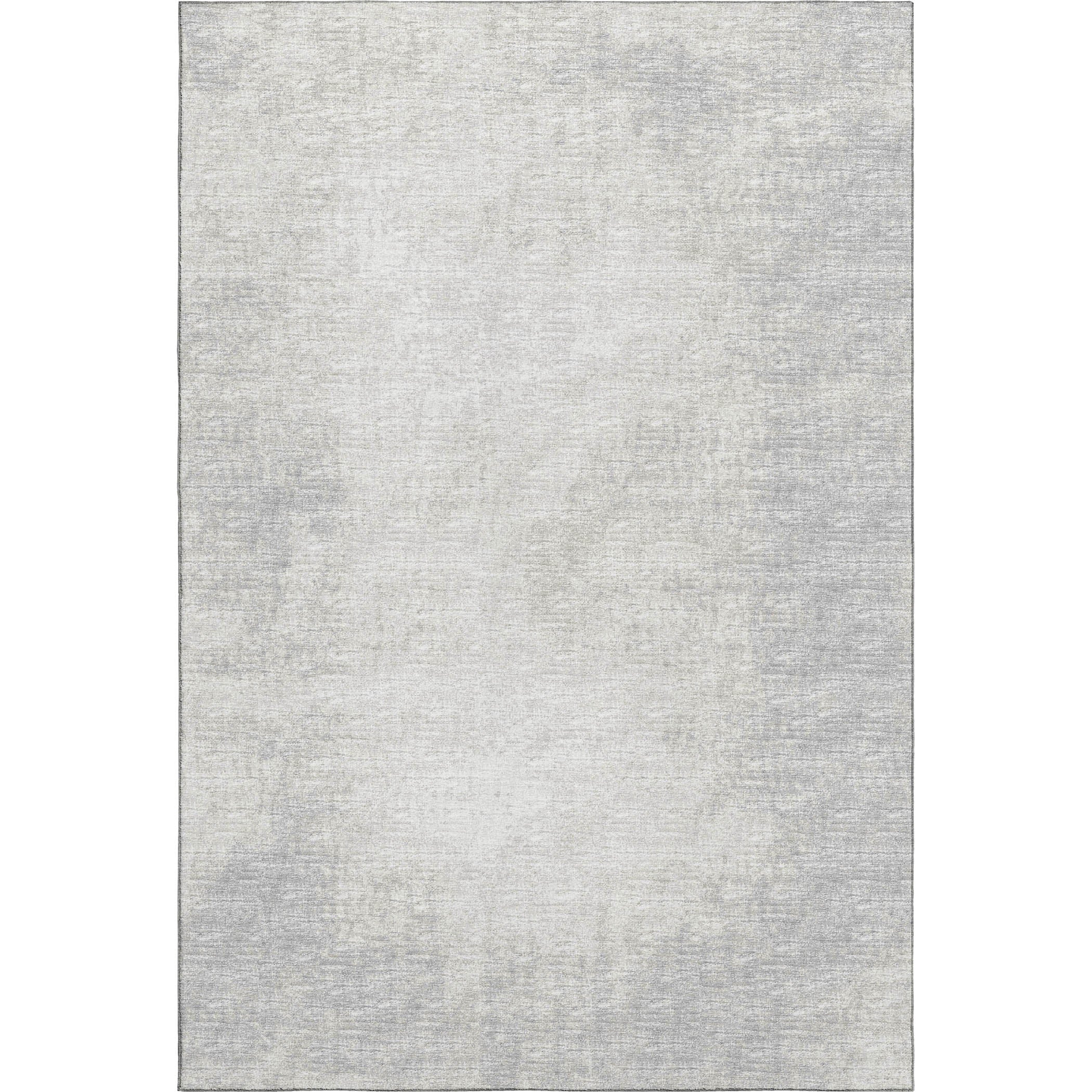 Lucerne Machine Washable Transitional Gray Ivory Rug 2'6" x 3'10" #shape_Rectangle