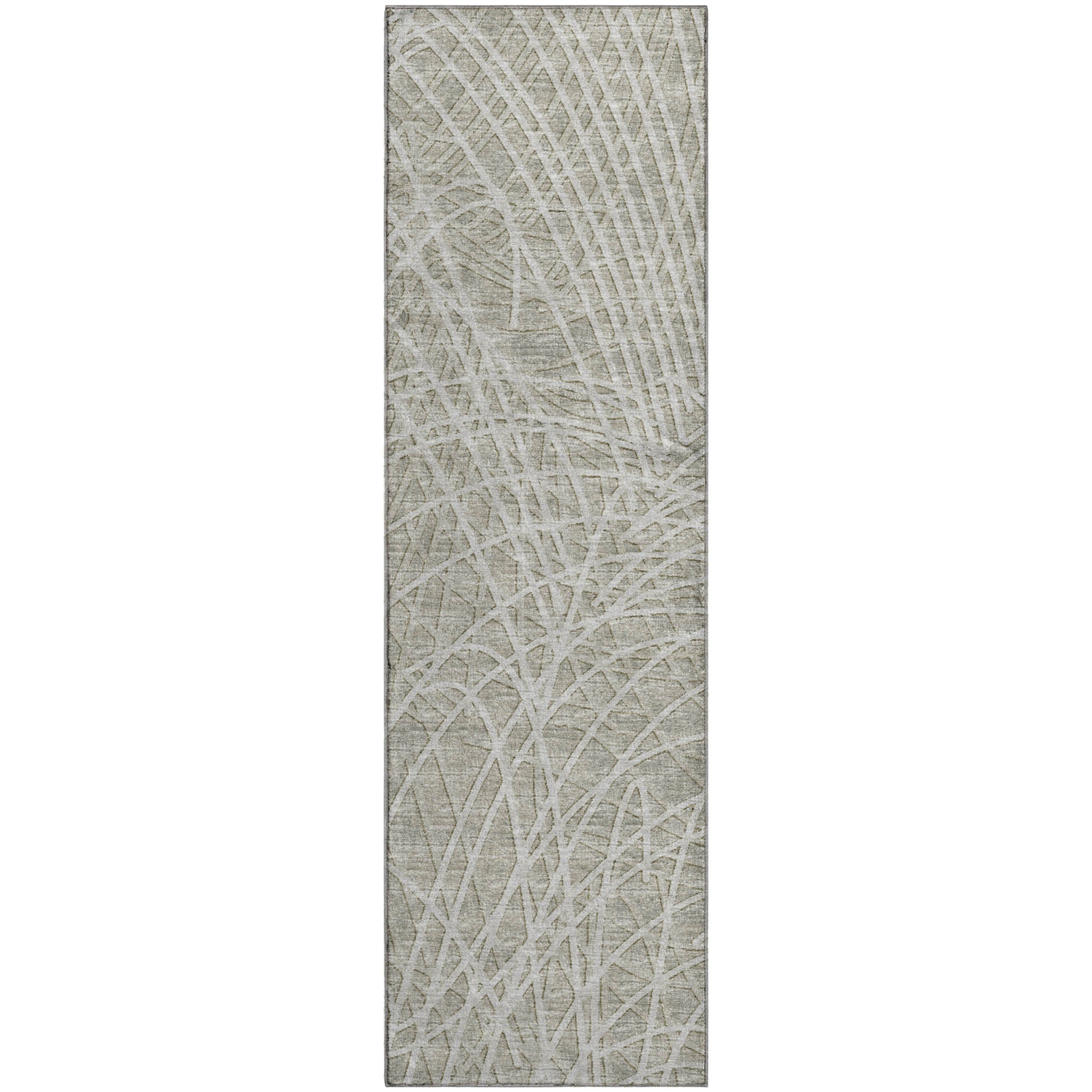 Bogota Machine Washable Transitional Beige Taupe Rug 2'3" x 7'6" #shape_Runner
