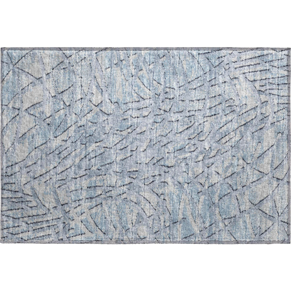 Bogota Machine Washable Transitional Blue Rug 1'8" x 2'6"