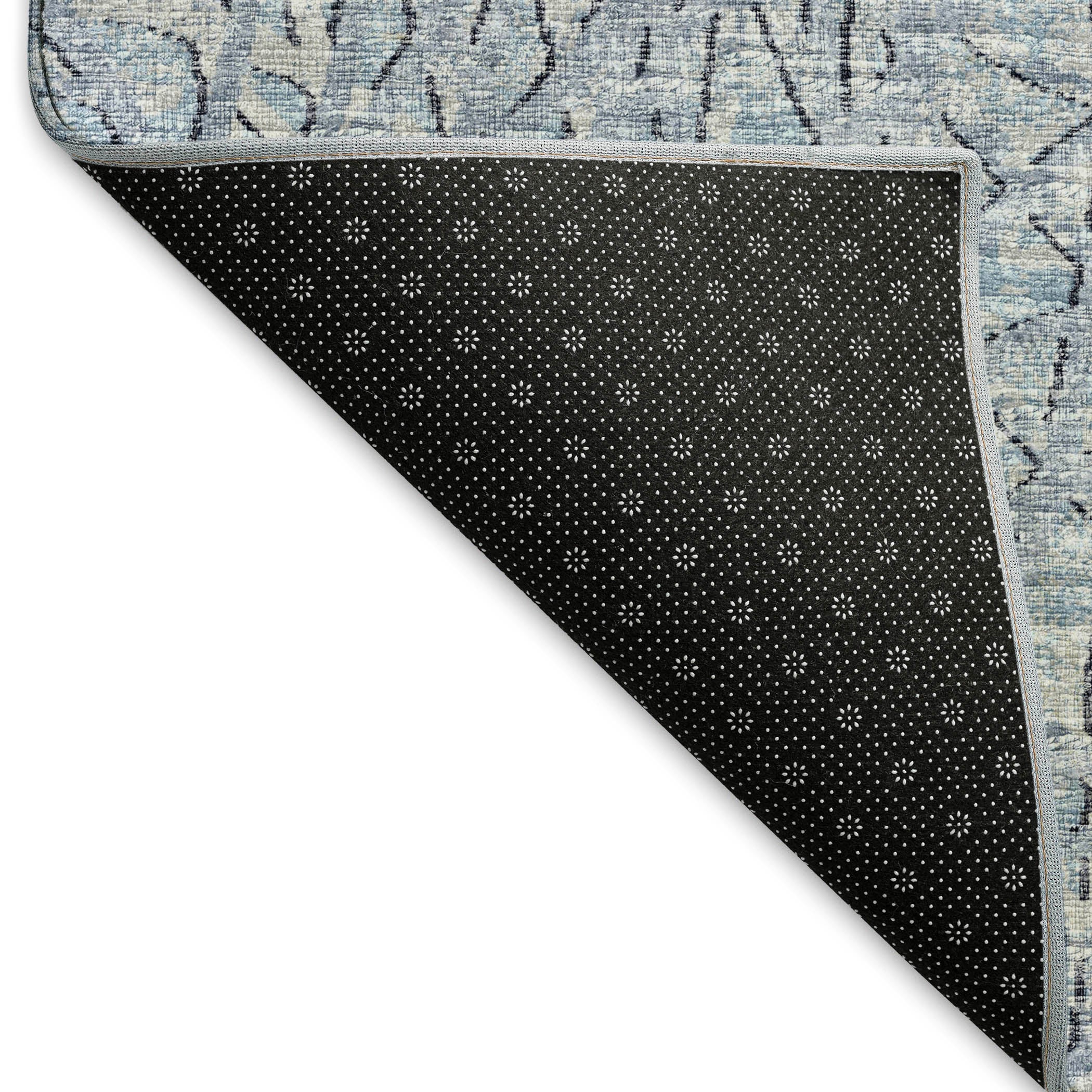 Bogota Machine Washable Transitional Blue Rug 1'8" x 2'6" #shape_Rectangle