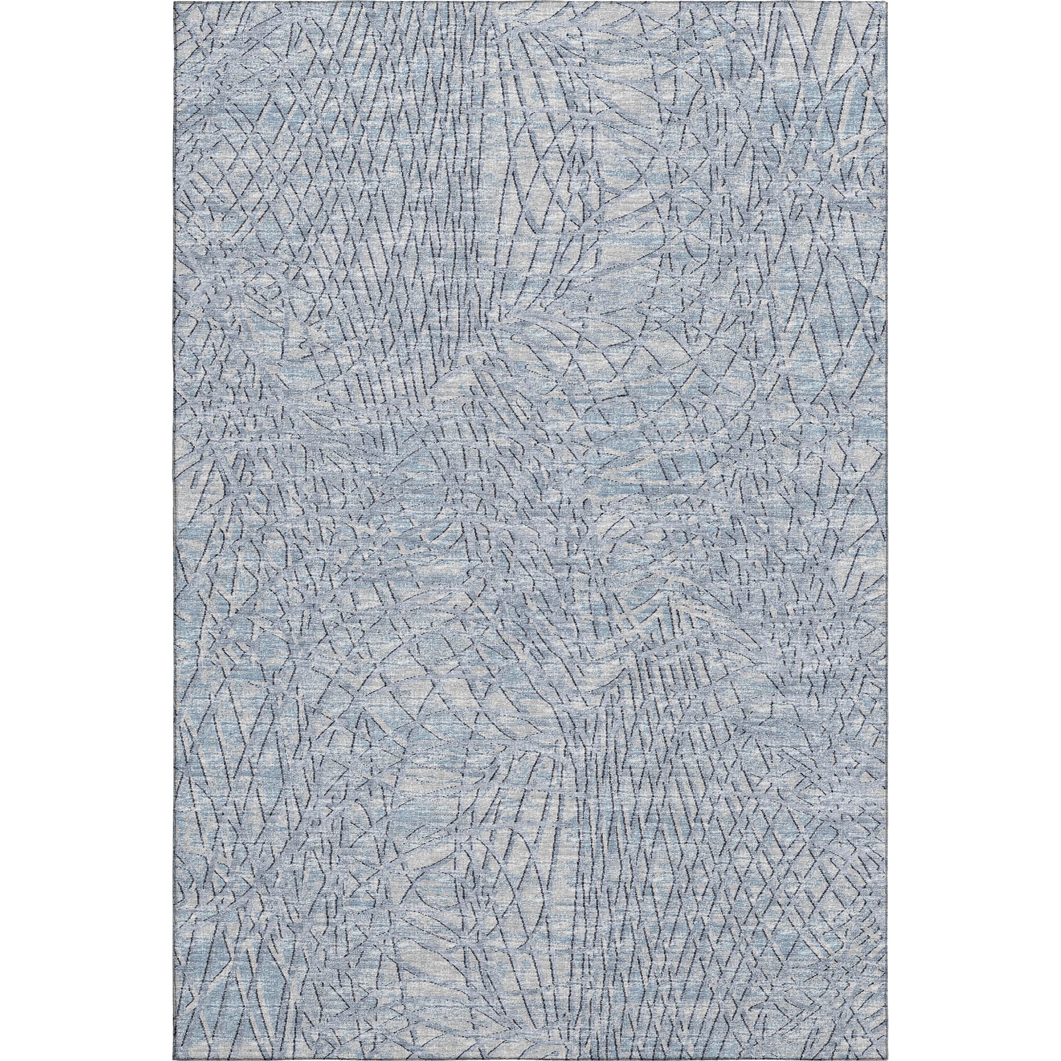 Bogota Machine Washable Transitional Blue Rug 2'6" x 3'10" #shape_Rectangle