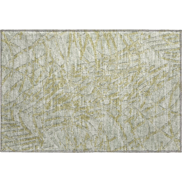 Bogota Machine Washable Transitional Sage Green Rug 1'8" x 2'6"